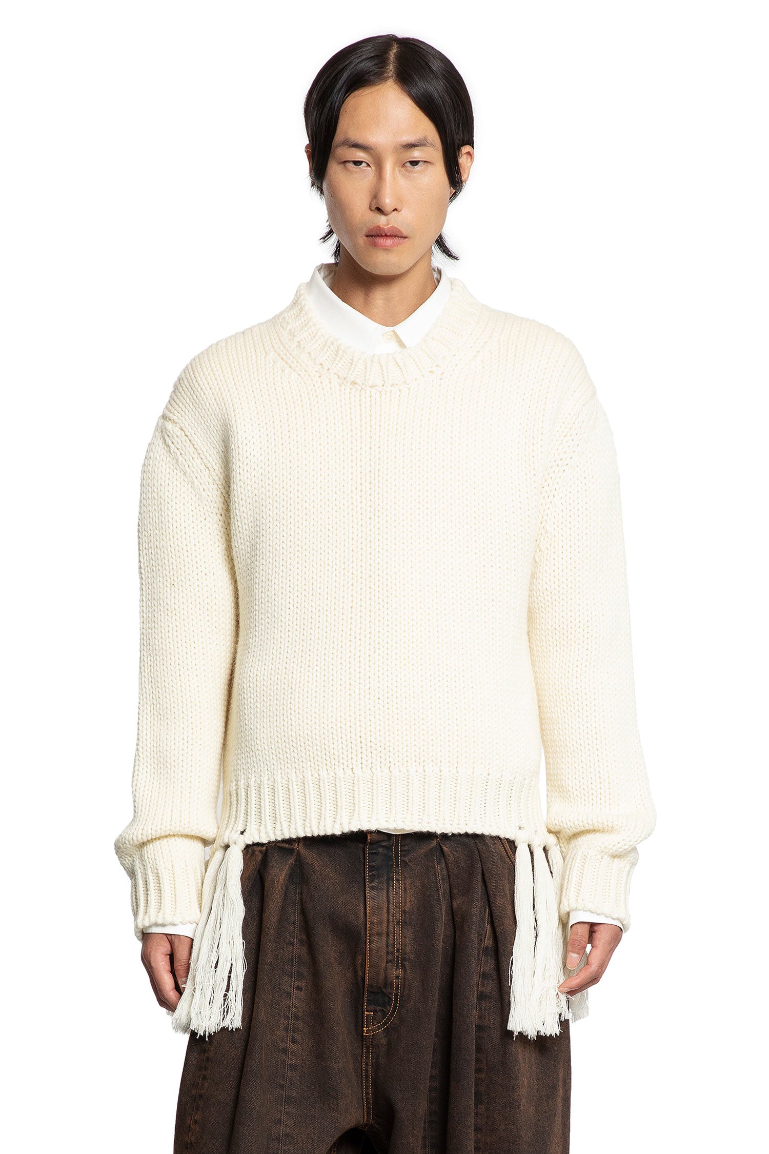Sweater with Fringes - Antonioli.eu