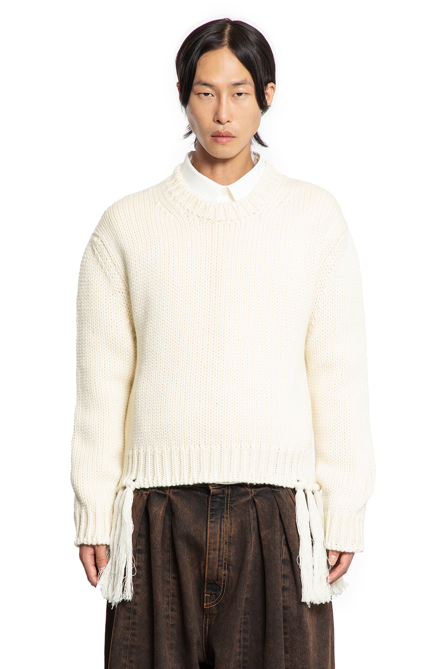 Sweater with Fringes - Antonioli.eu