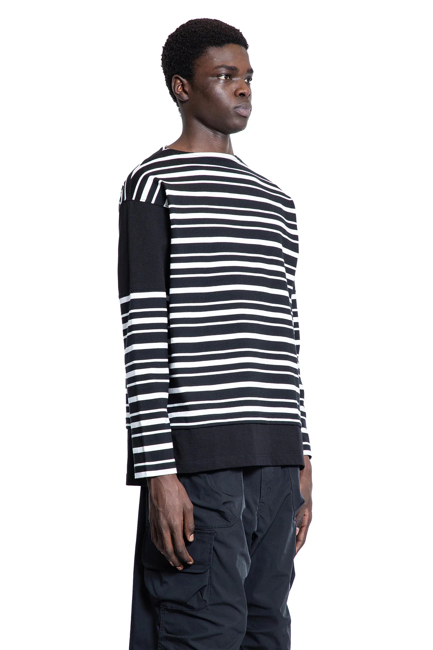 Striped Cotton Jersey Long Sleeve Tee - Antonioli.eu