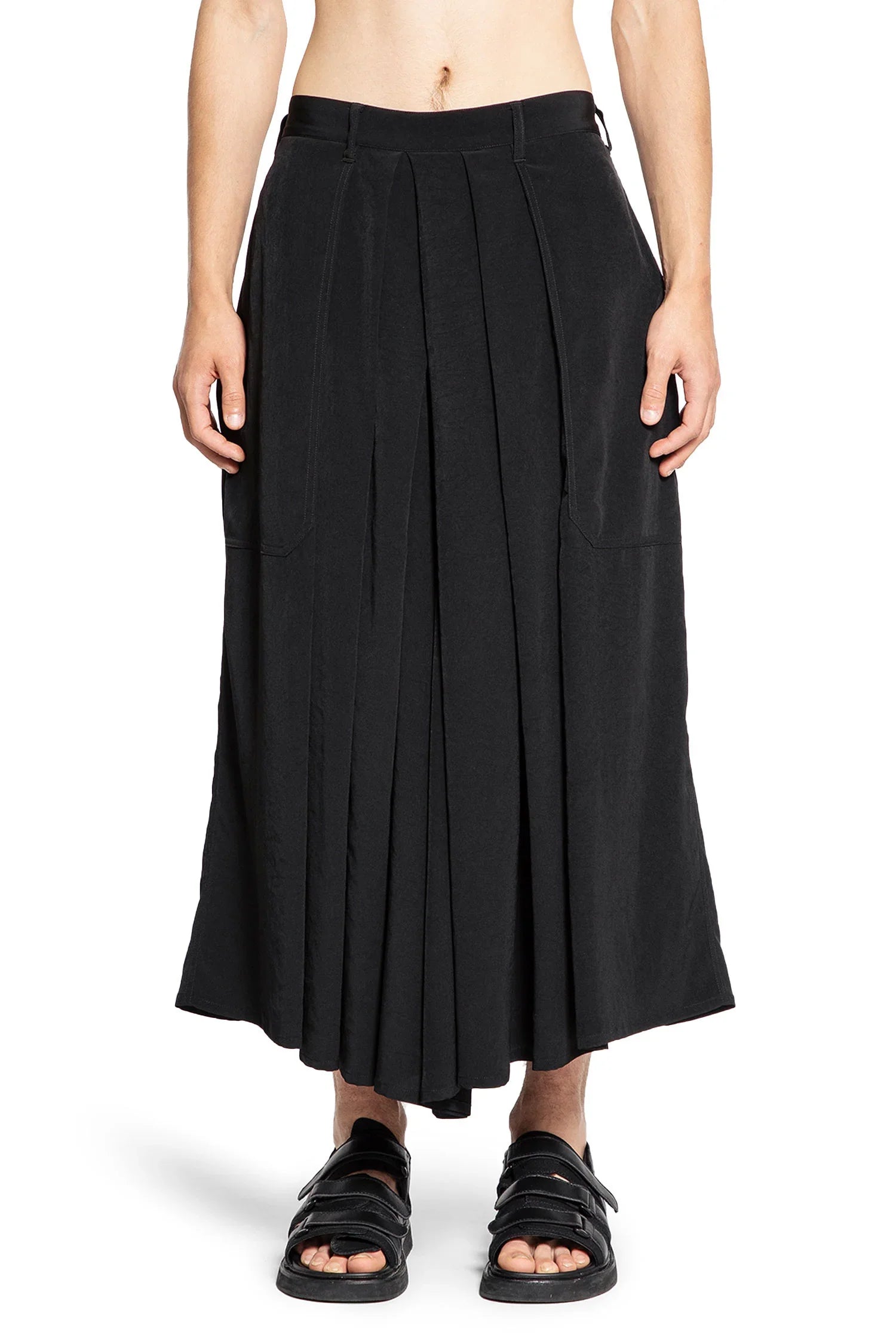 YOHJI YAMAMOTO MAN BLACK TROUSERS - Antonioli.eu