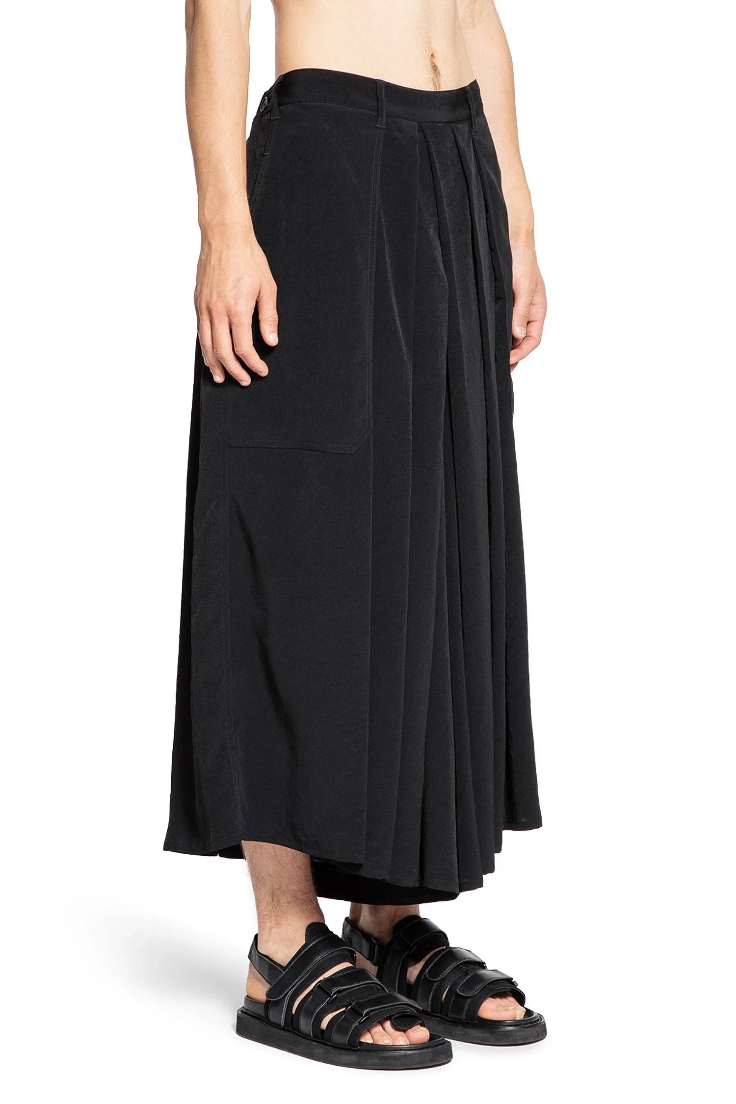 YOHJI YAMAMOTO MAN BLACK TROUSERS - Antonioli.eu