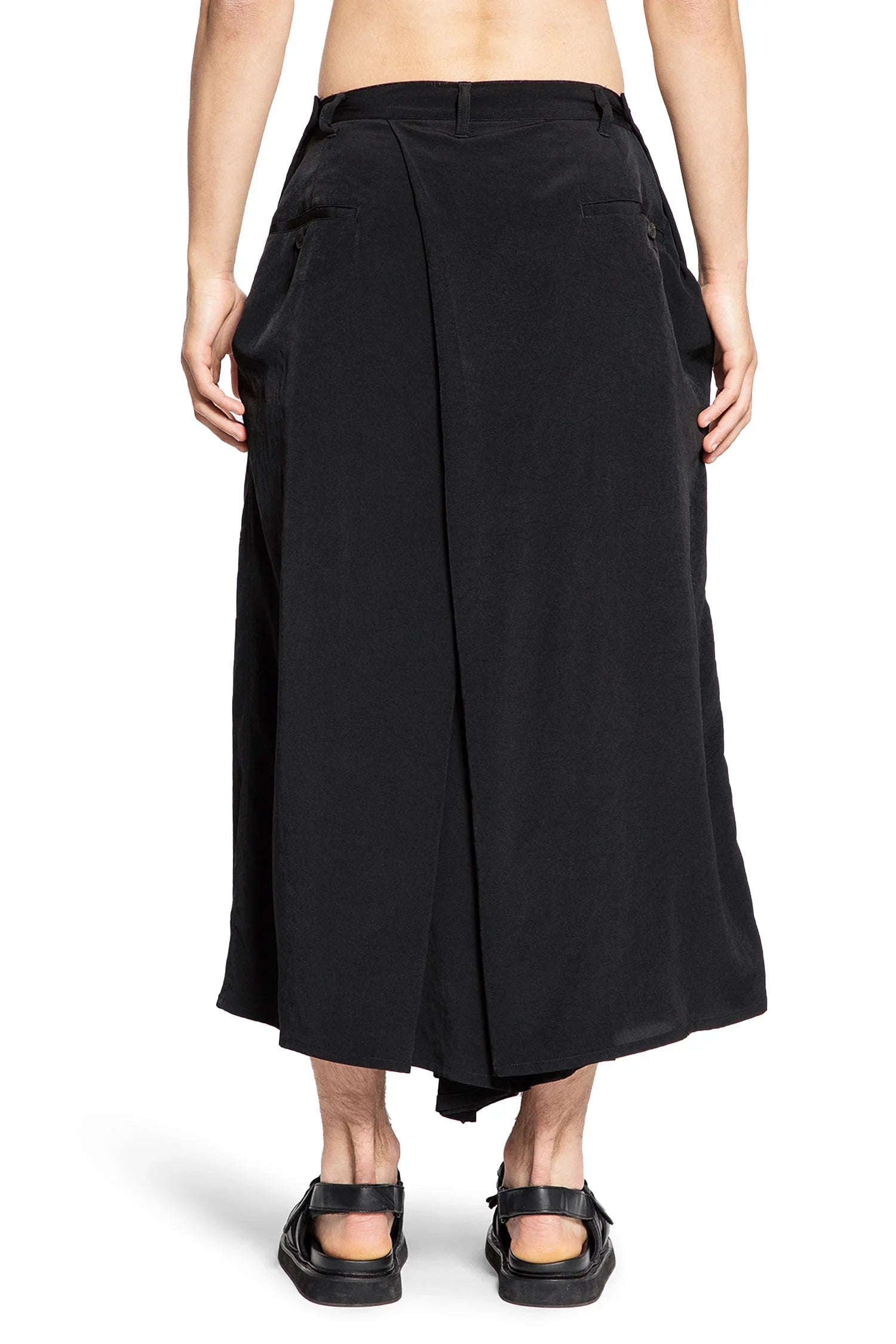 YOHJI YAMAMOTO MAN BLACK TROUSERS - Antonioli.eu