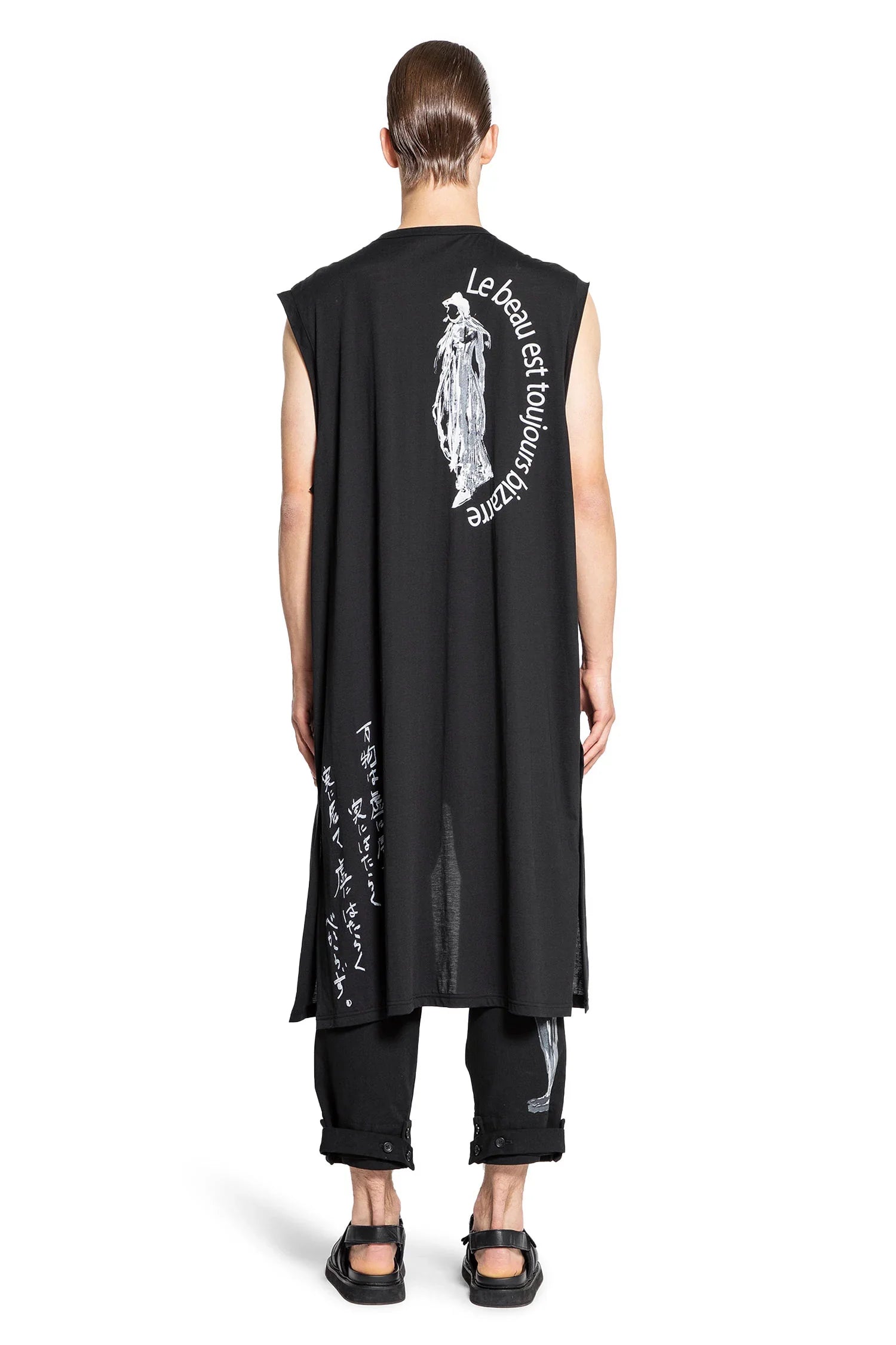 YOHJI YAMAMOTO MAN BLACK T-SHIRTS & TANK TOPS - Antonioli.eu