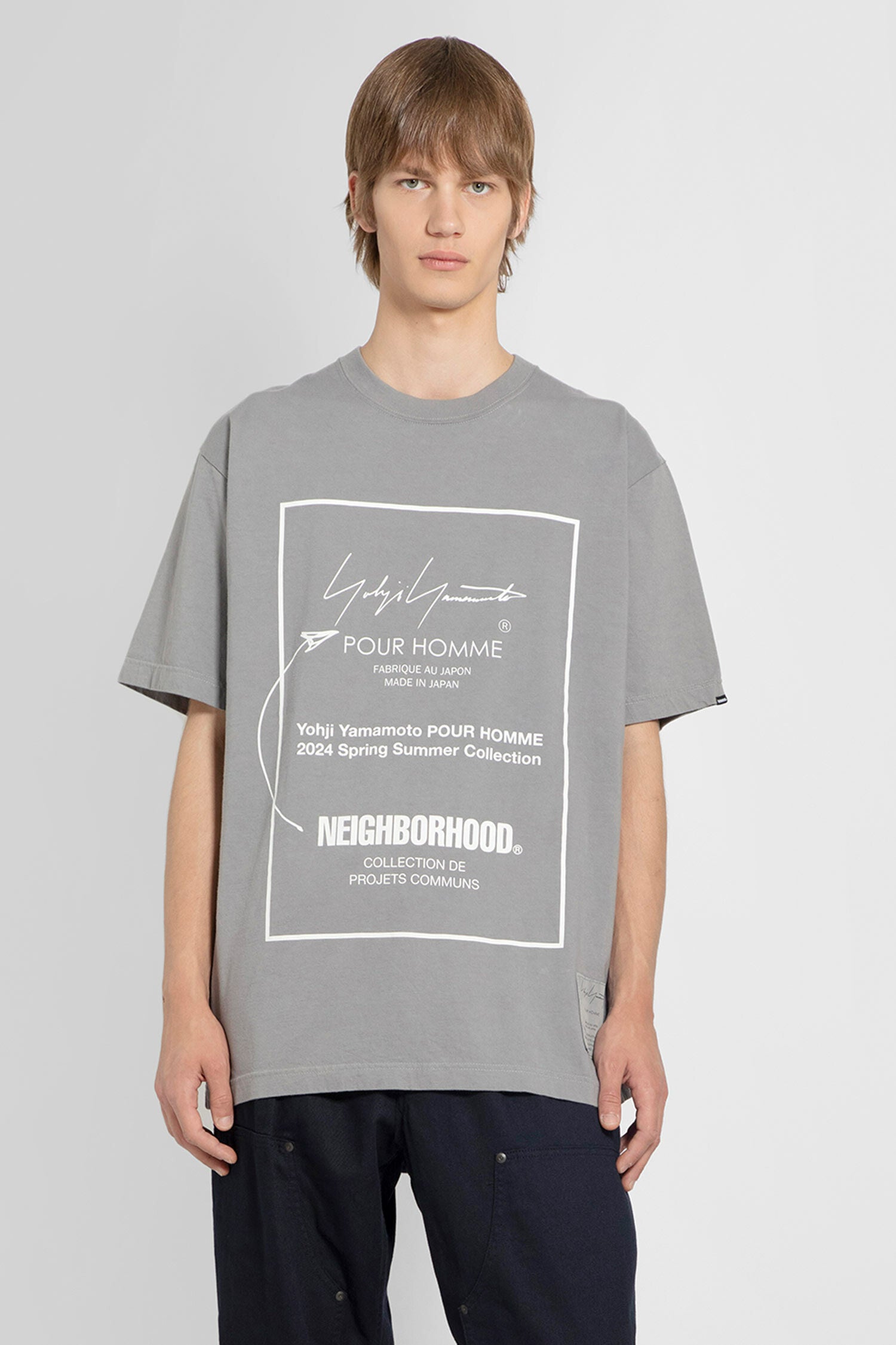 YOHJI YAMAMOTO MAN GREY T-SHIRTS - YOHJI YAMAMOTO - T-SHIRTS