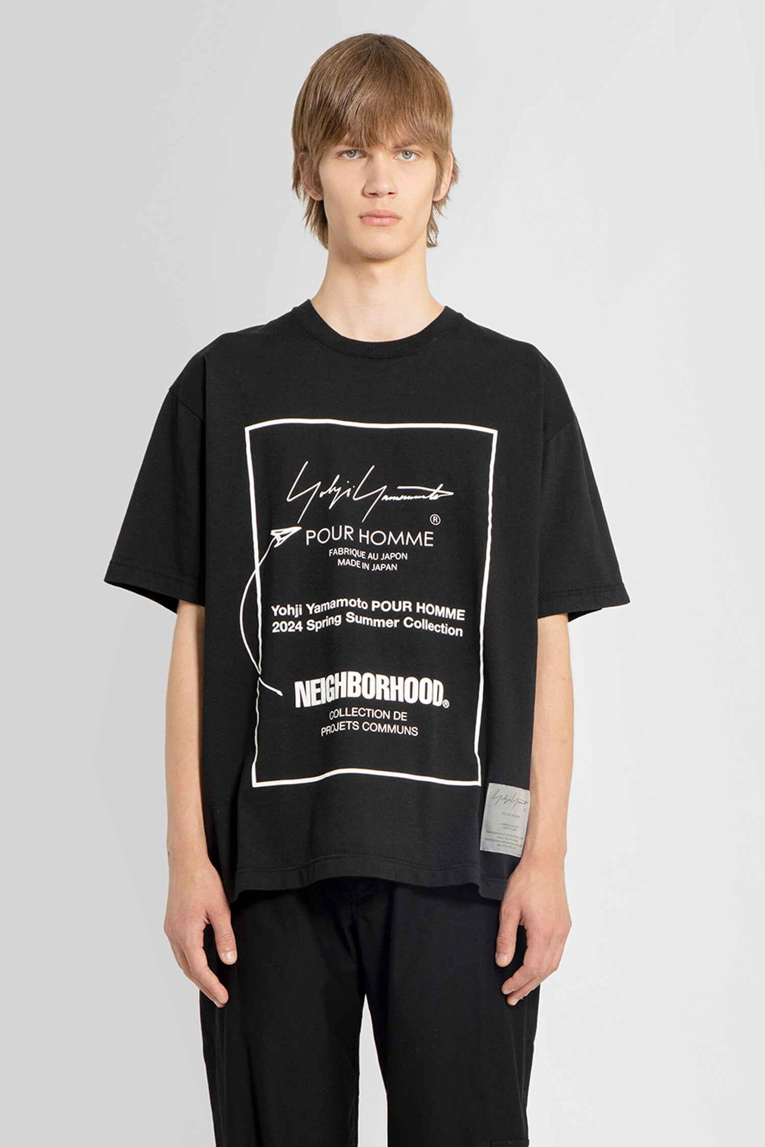 YOHJI YAMAMOTO MAN BLACK T-SHIRTS - YOHJI YAMAMOTO - T-SHIRTS