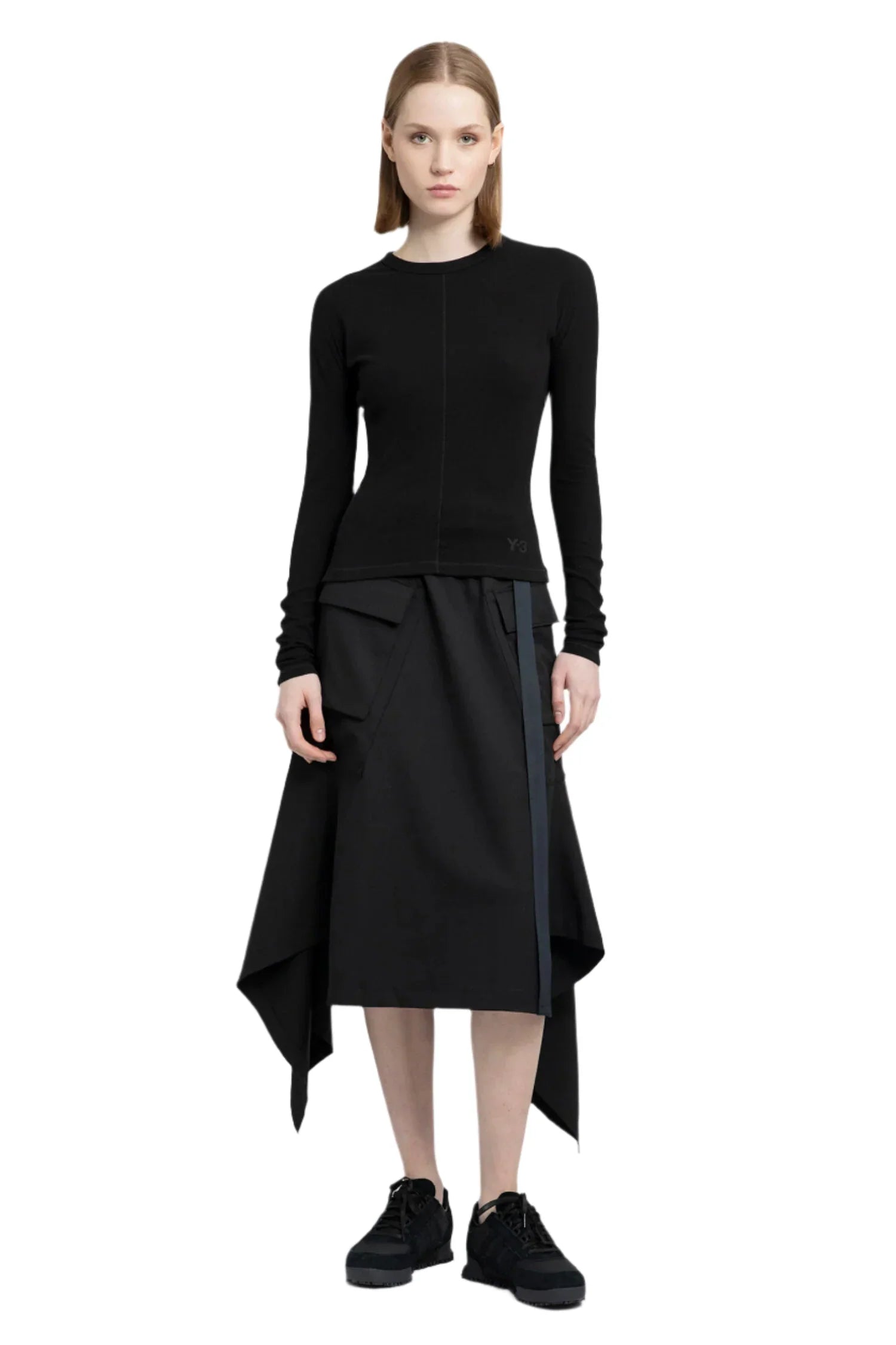 Y-3 WOMAN BLACK T-SHIRTS & TANK TOPS - Antonioli.eu