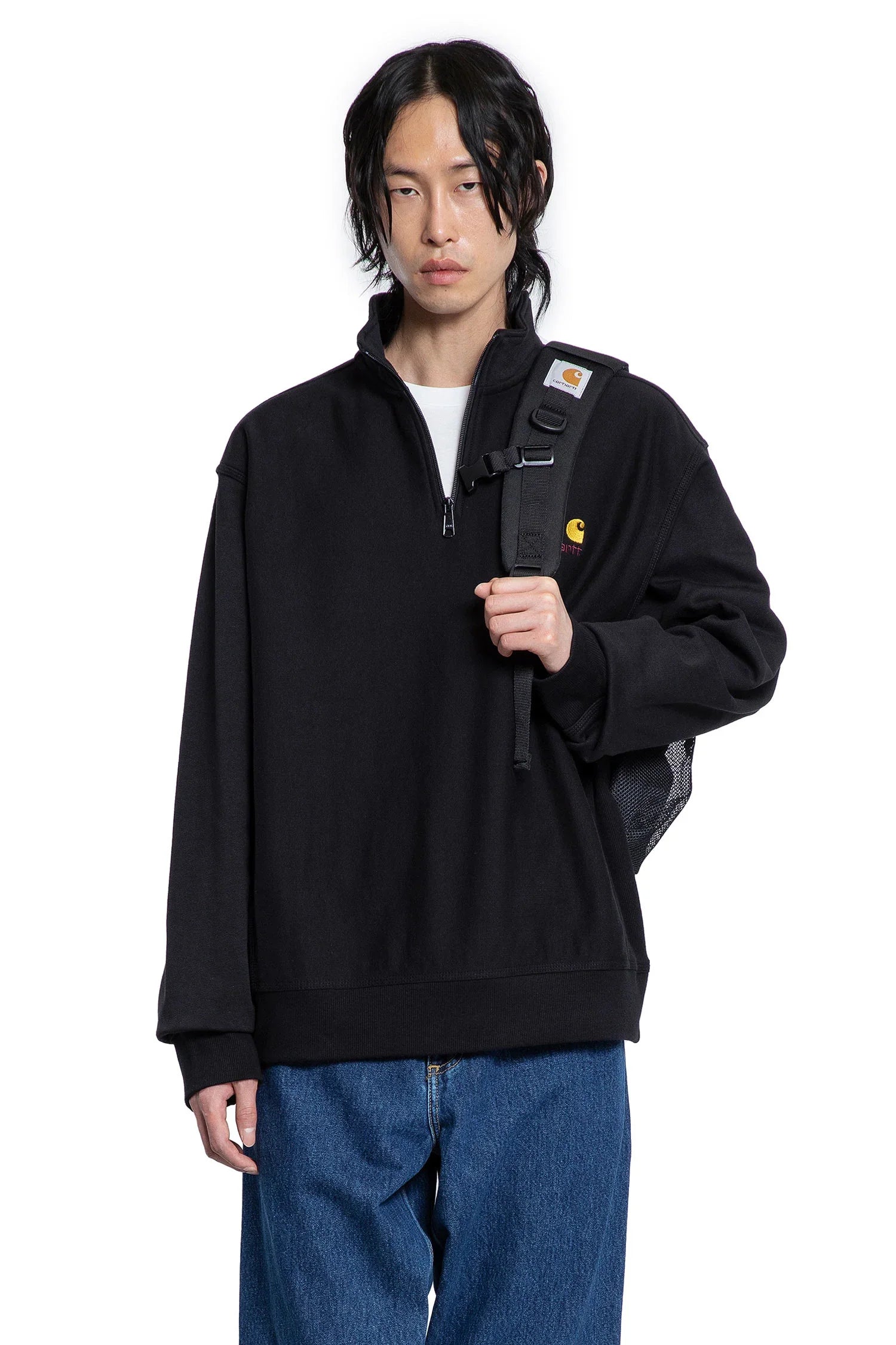 Half Zip American Script Sweatshirt - Antonioli.eu