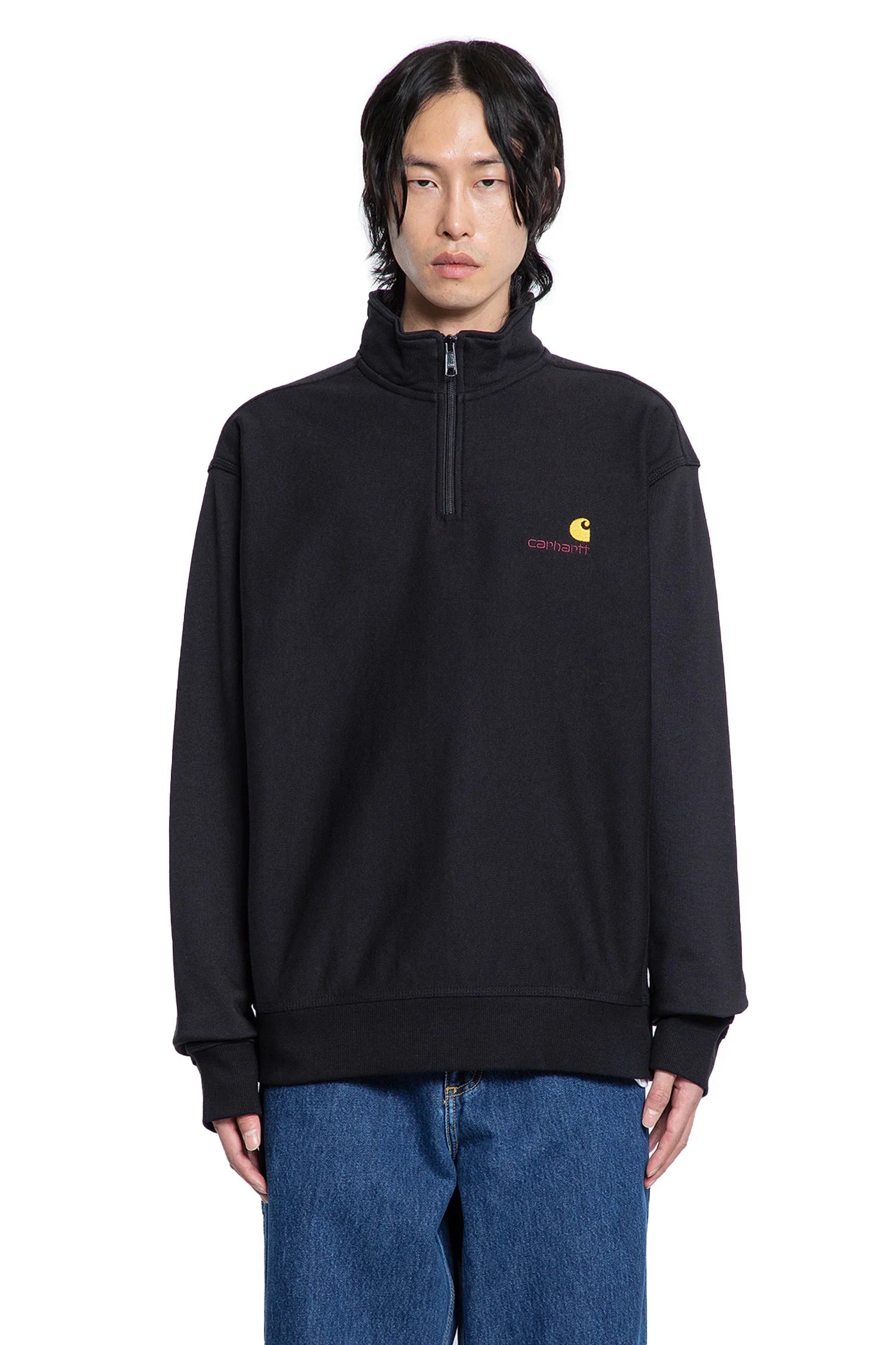 Half Zip American Script Sweatshirt - Antonioli.eu