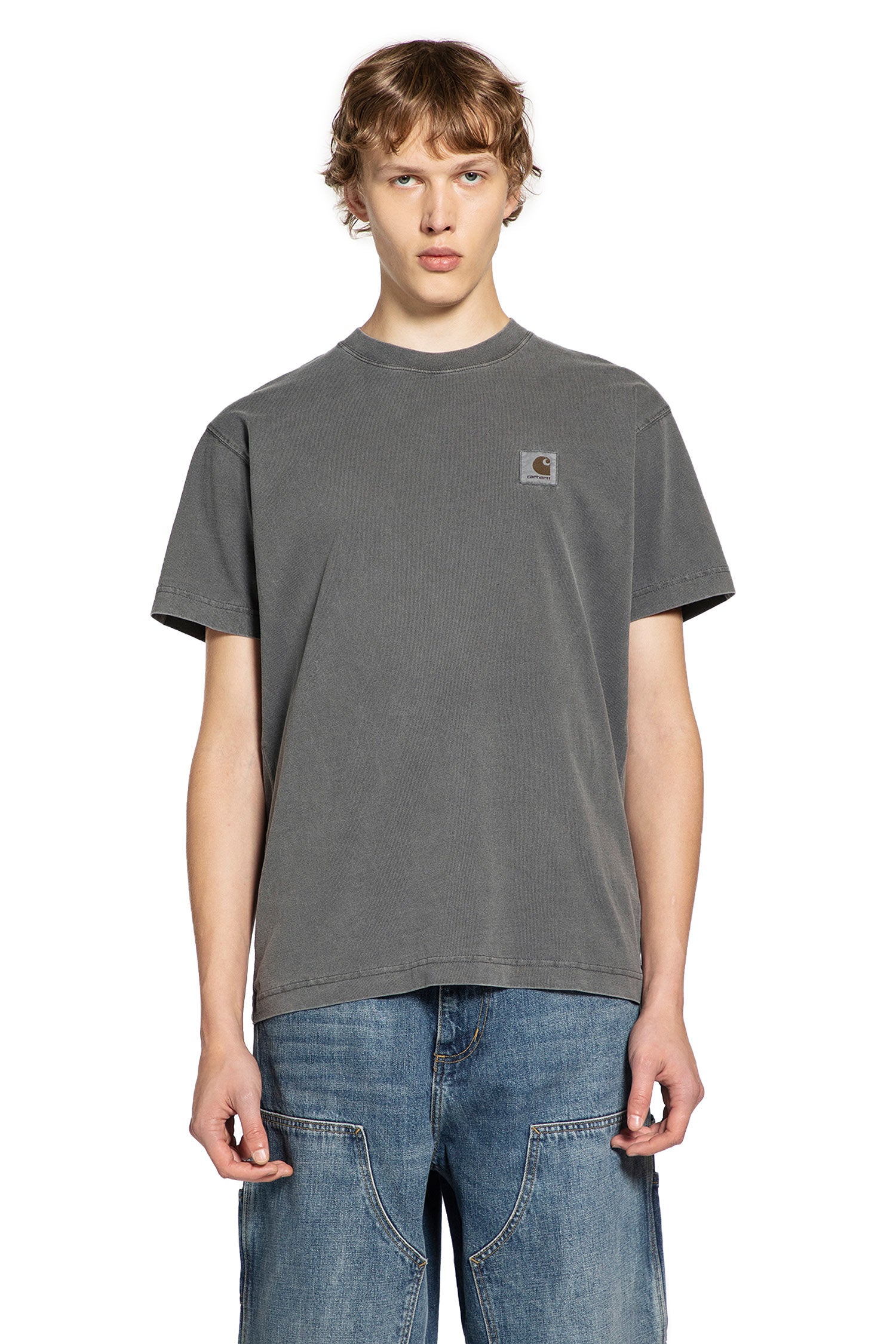 CARHARTT WIP MAN GREY T-SHIRTS & TANK TOPS