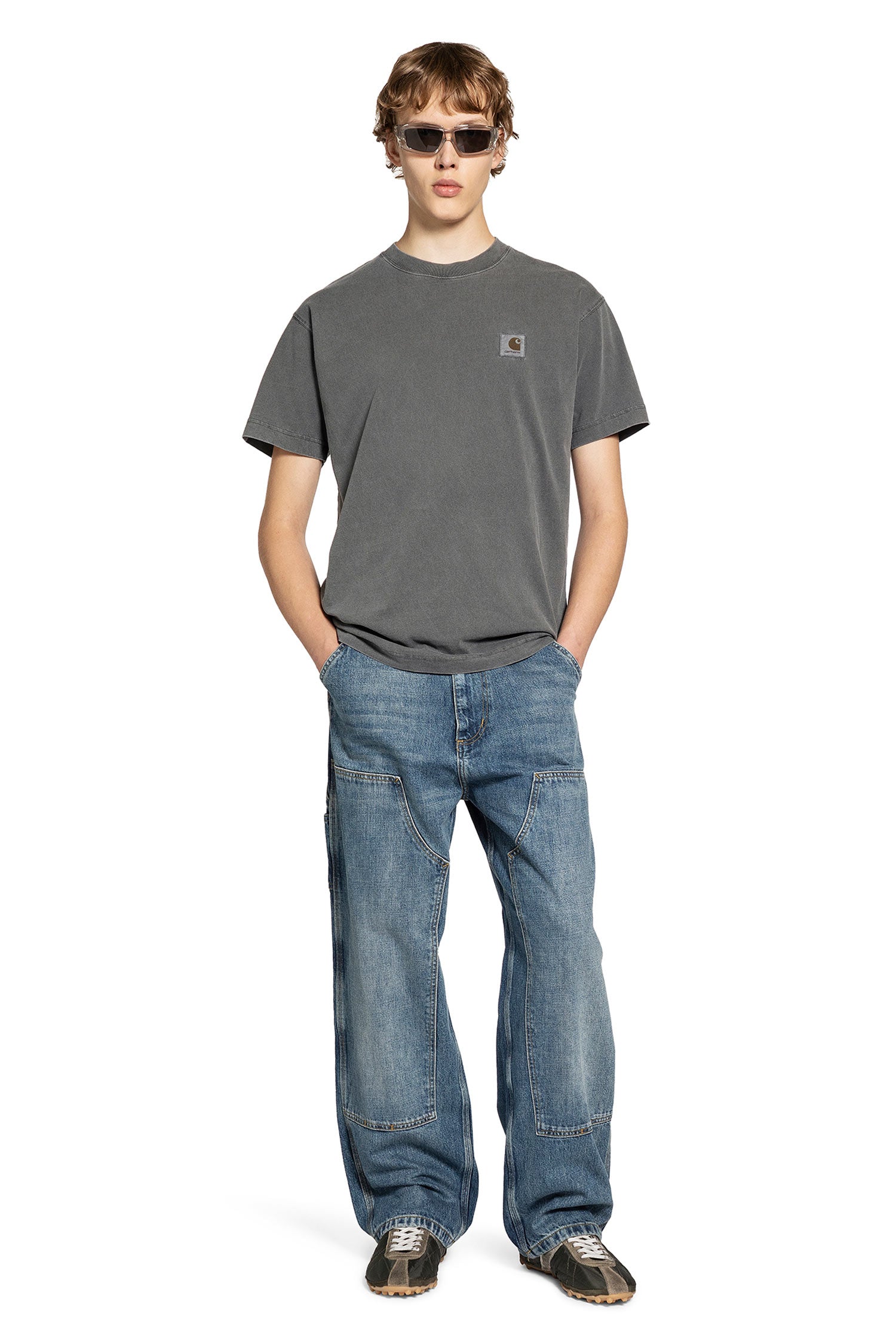 CARHARTT WIP MAN GREY T-SHIRTS & TANK TOPS