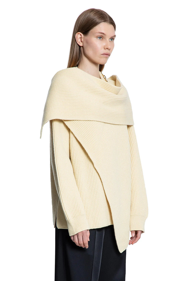 Draped scarf neck sweater - Antonioli.eu