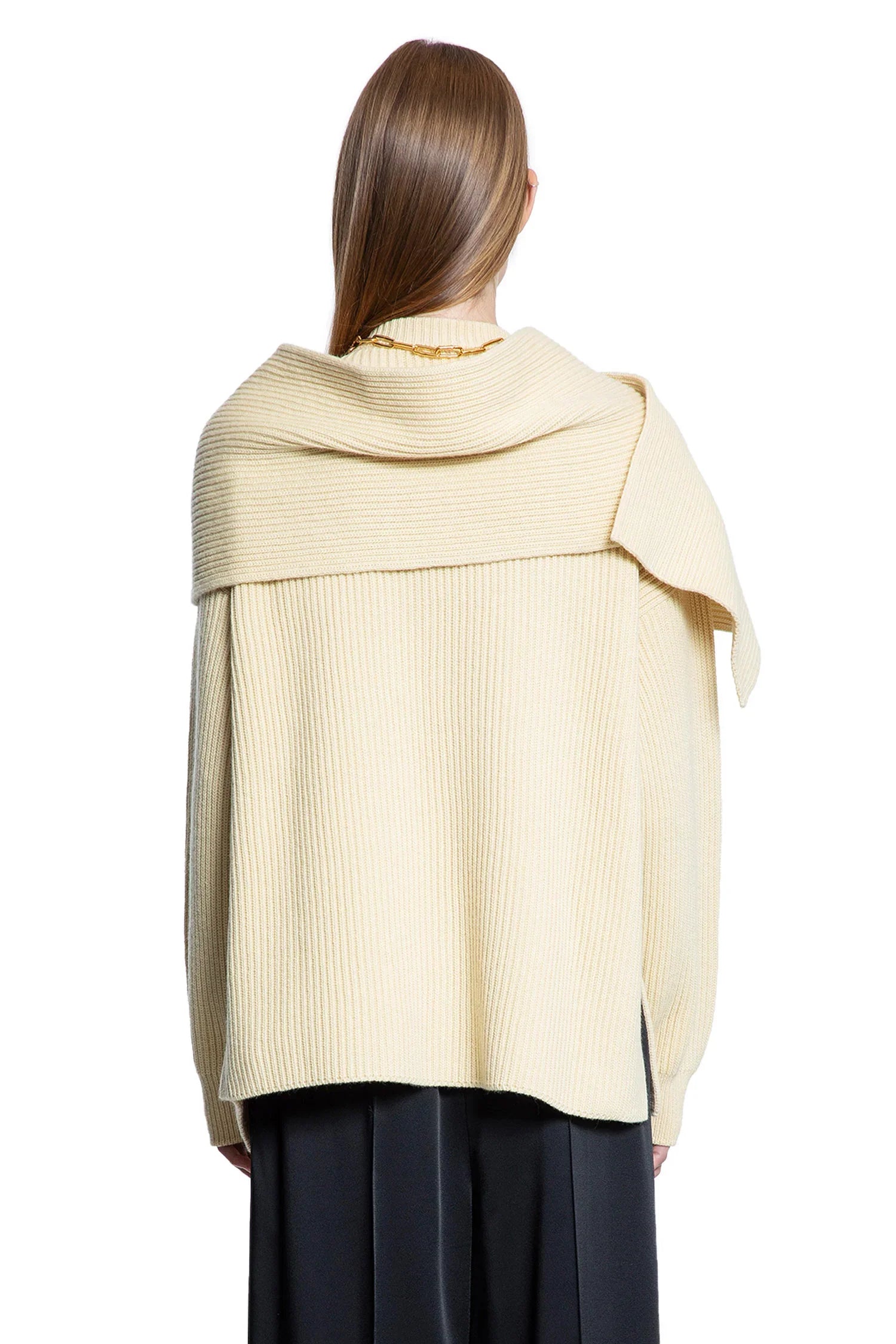 Draped scarf neck sweater - Antonioli.eu