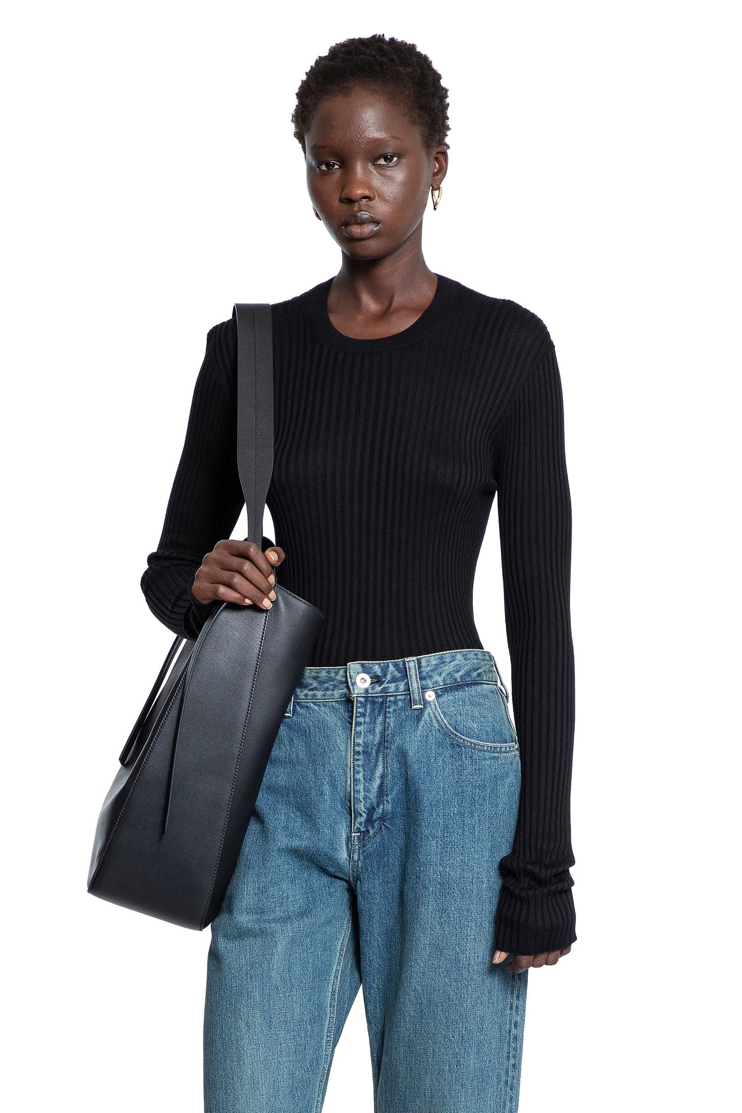 Silk Ribbed-Knit Sweater - Antonioli.eu