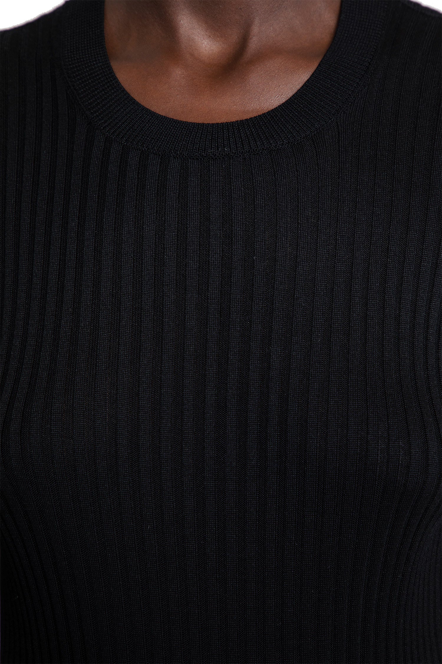 Silk Ribbed-Knit Sweater