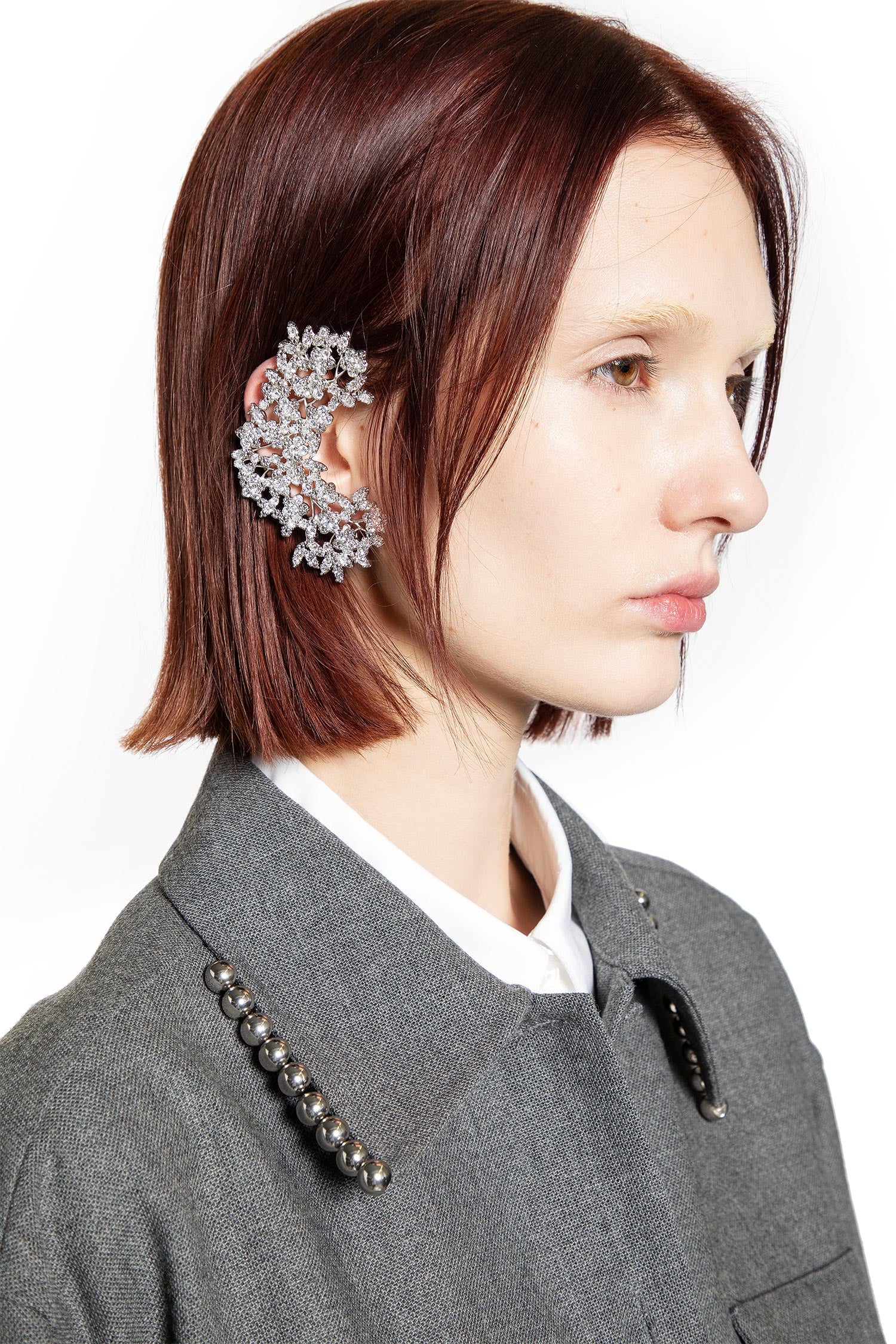 Silver-Plated Zirconia Earrings