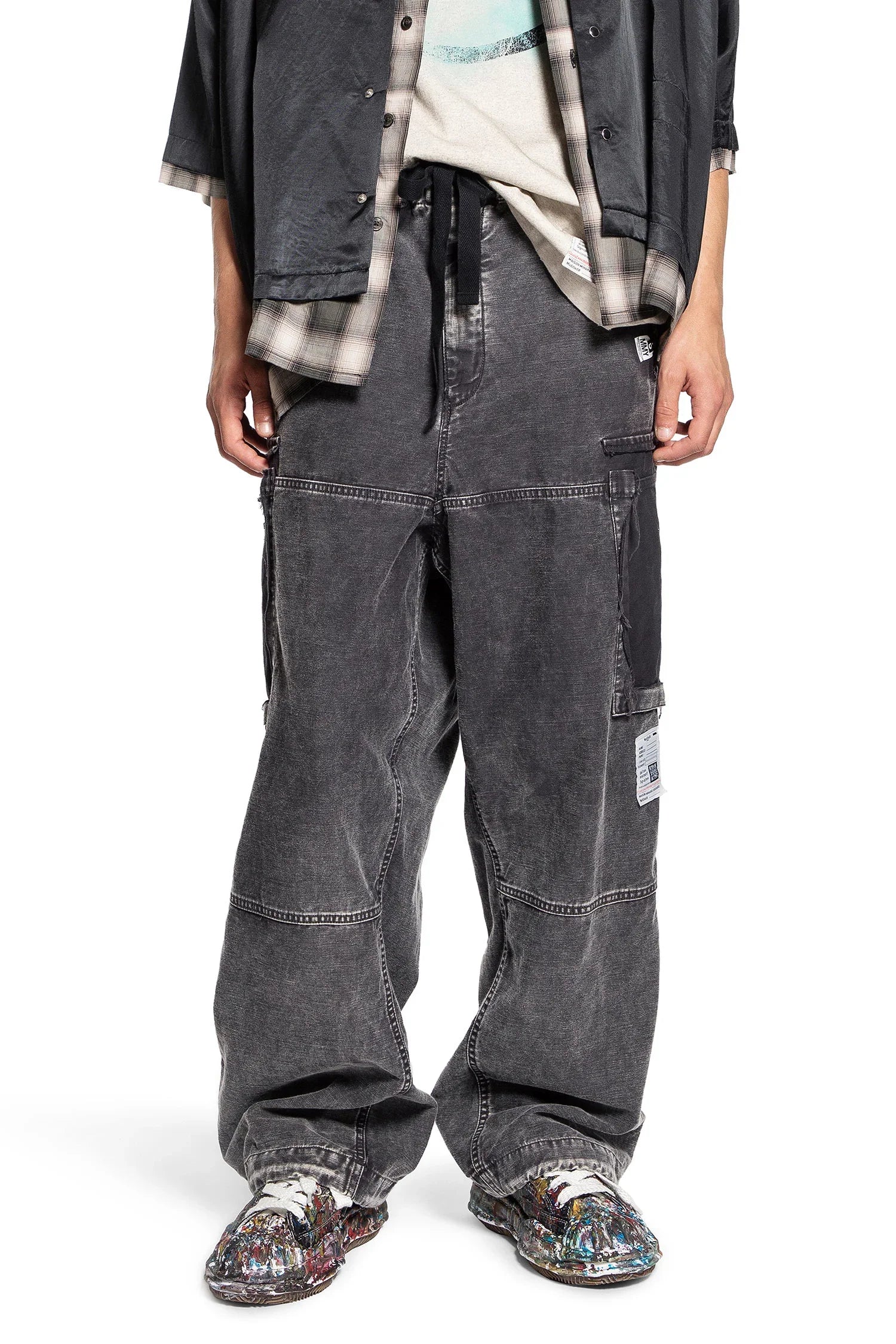 MAISON MIHARA YASUHIRO | Cotton Satin Cargo Trousers