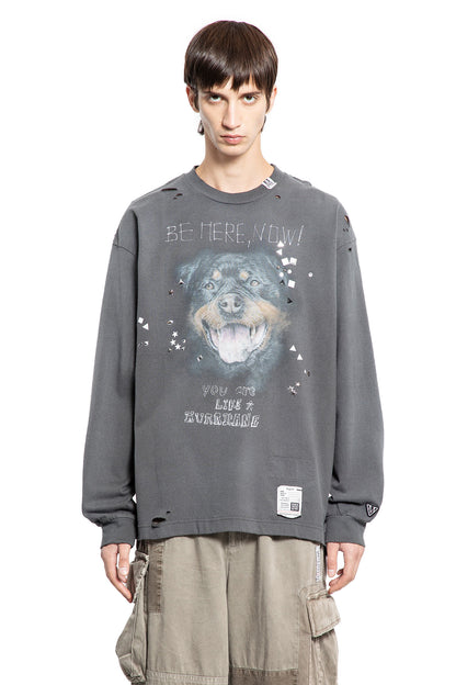 Embellished Distressed Long Sleeve Tee - Antonioli.eu