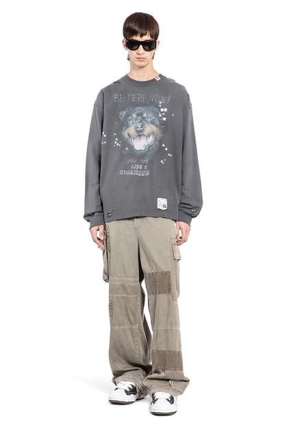Embellished Distressed Long Sleeve Tee - Antonioli.eu