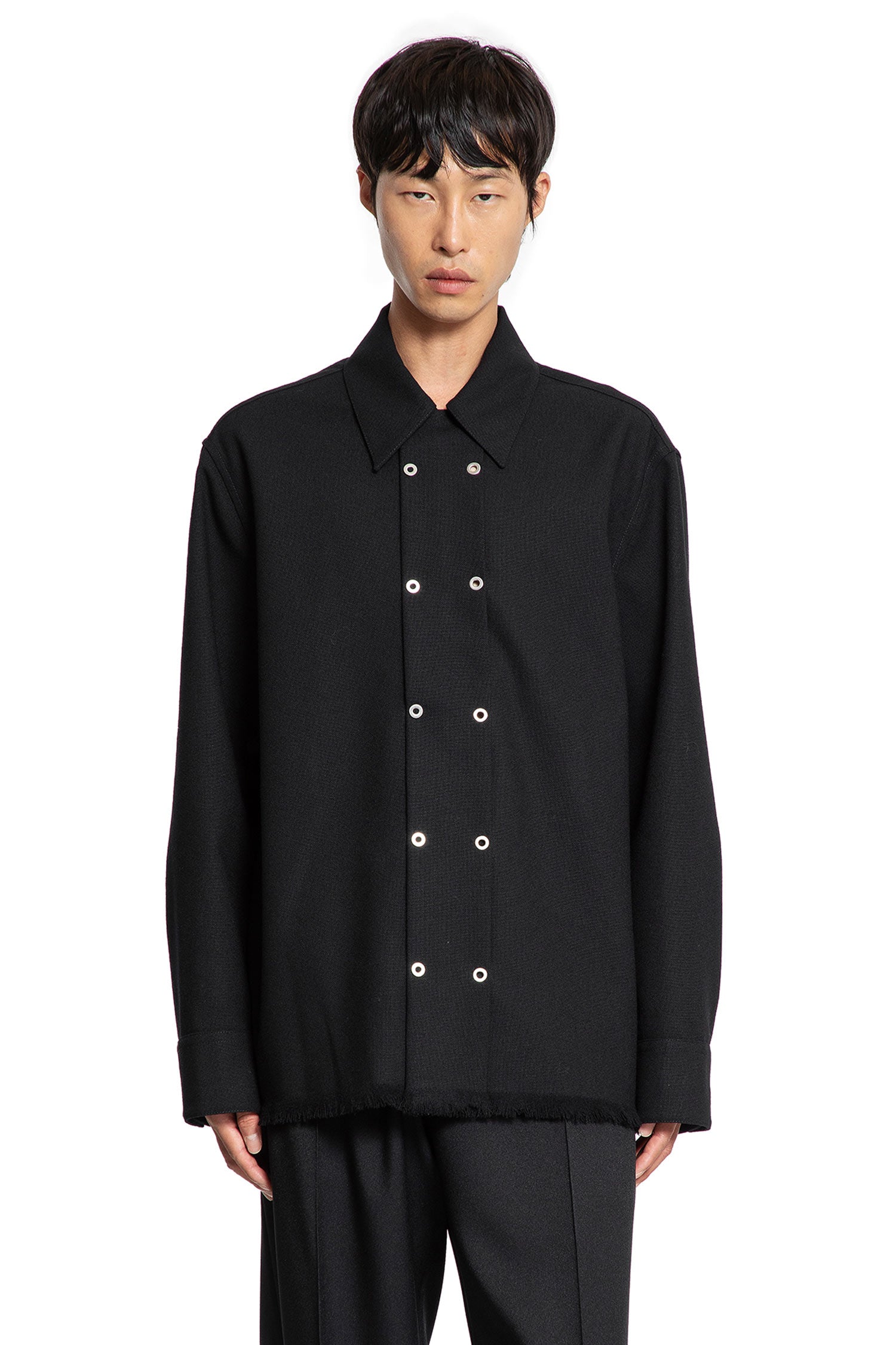 Wool Shirt with Eyelets - Antonioli.eu