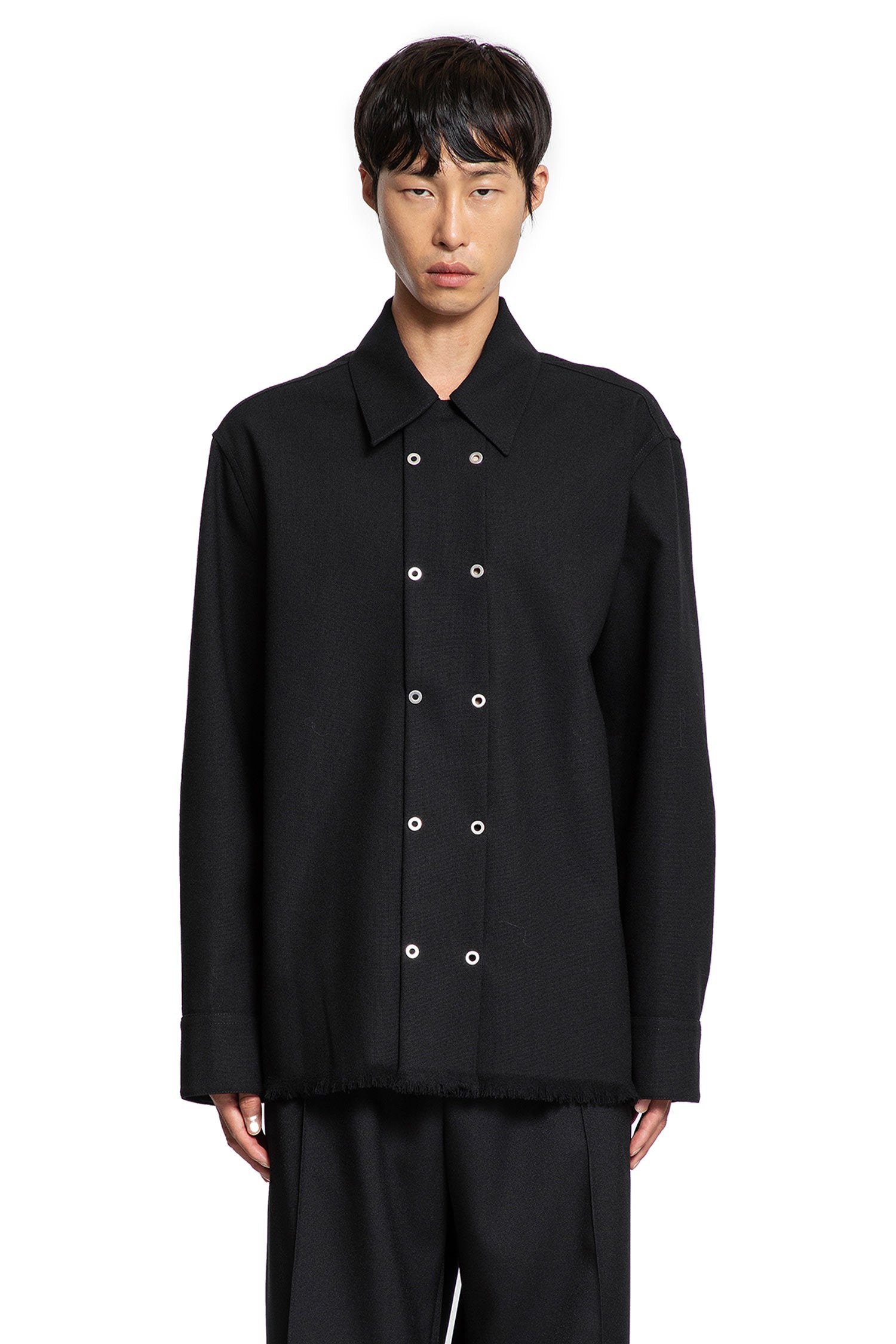 Wool Shirt with Eyelets - Antonioli.eu
