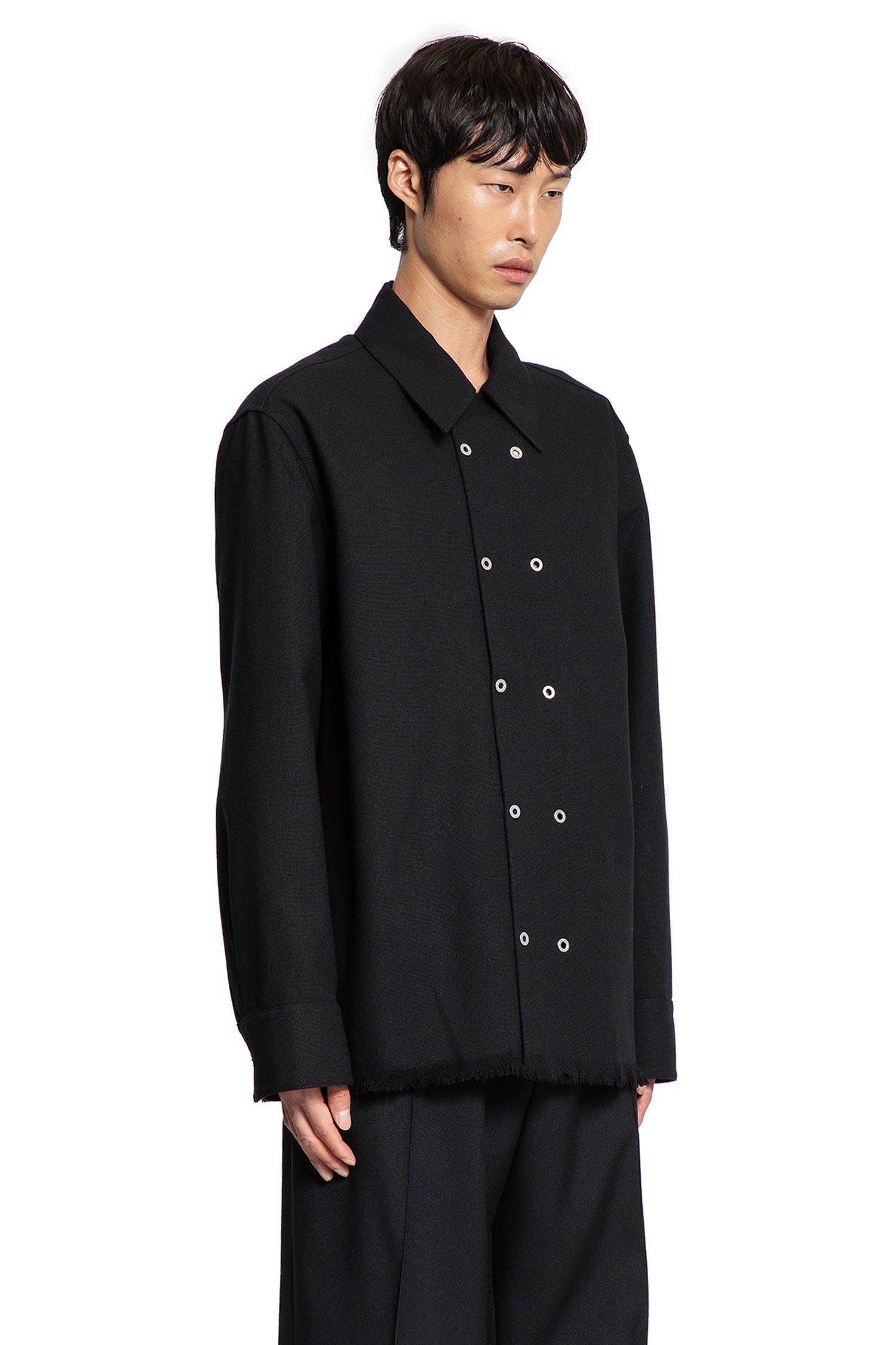 Wool Shirt with Eyelets - Antonioli.eu
