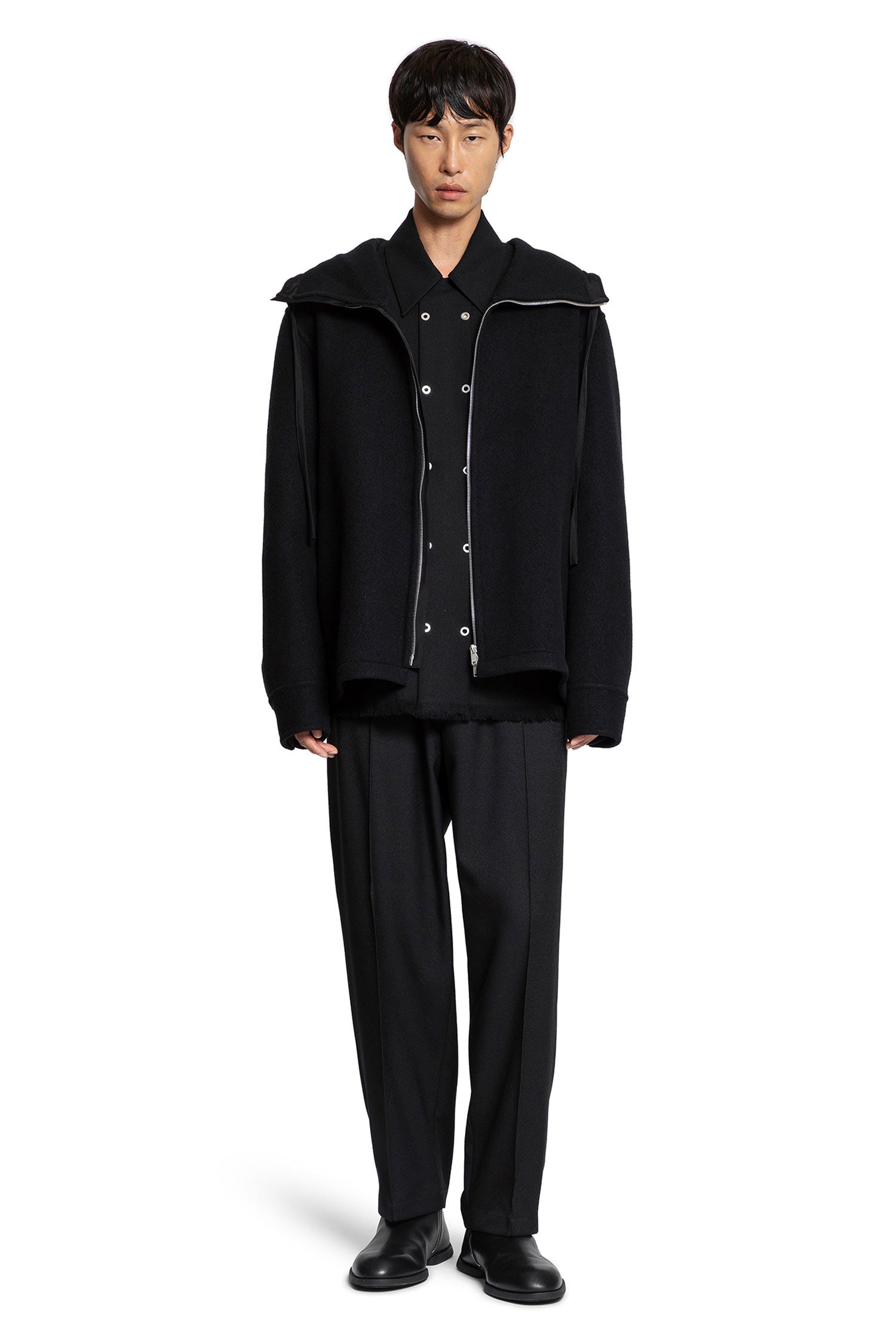 Wool Shirt with Eyelets - Antonioli.eu