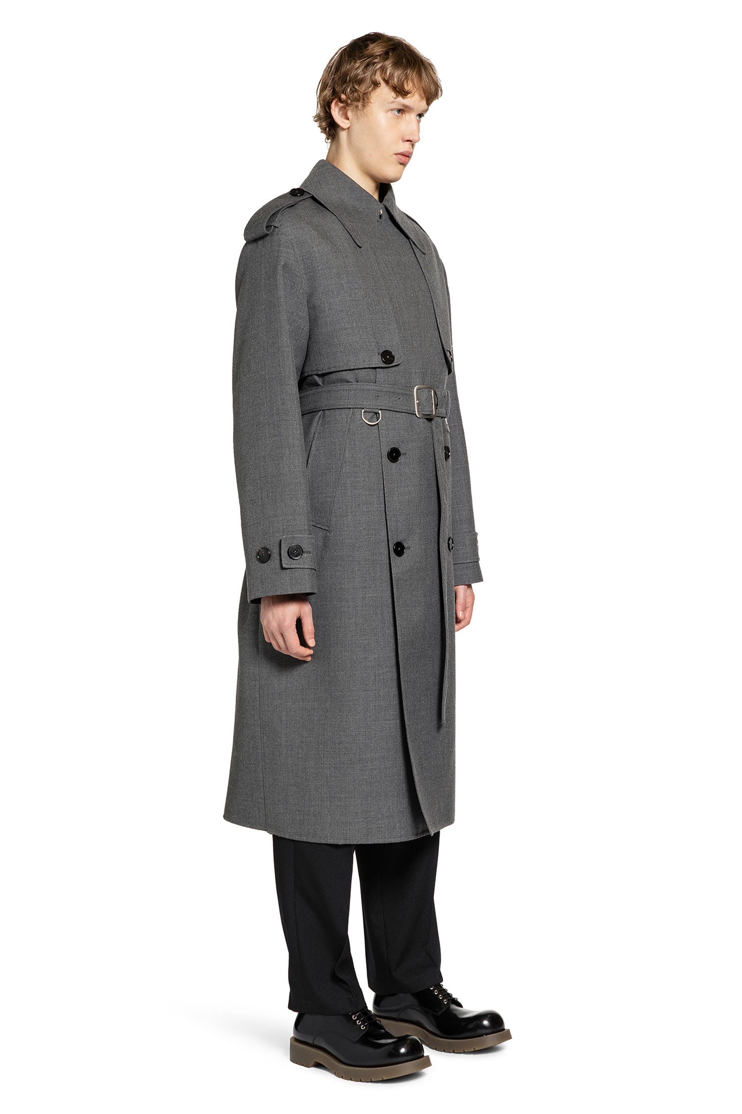 Wool Gabardine Trench Coat