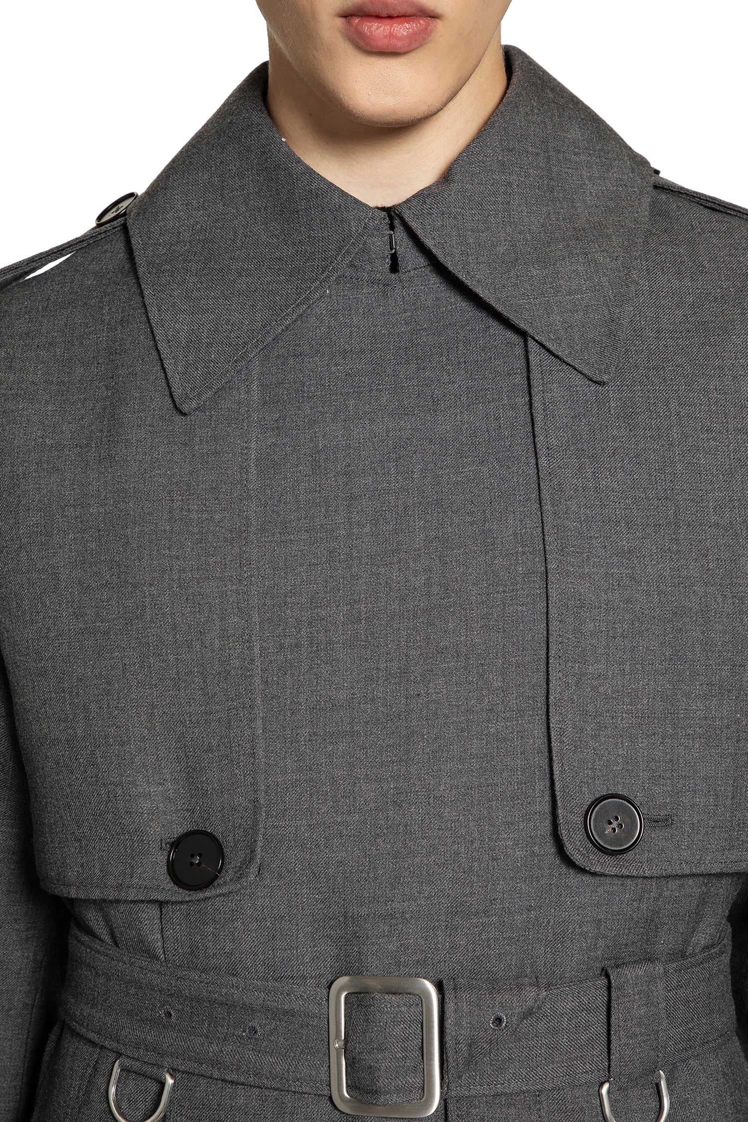 Wool Gabardine Trench Coat