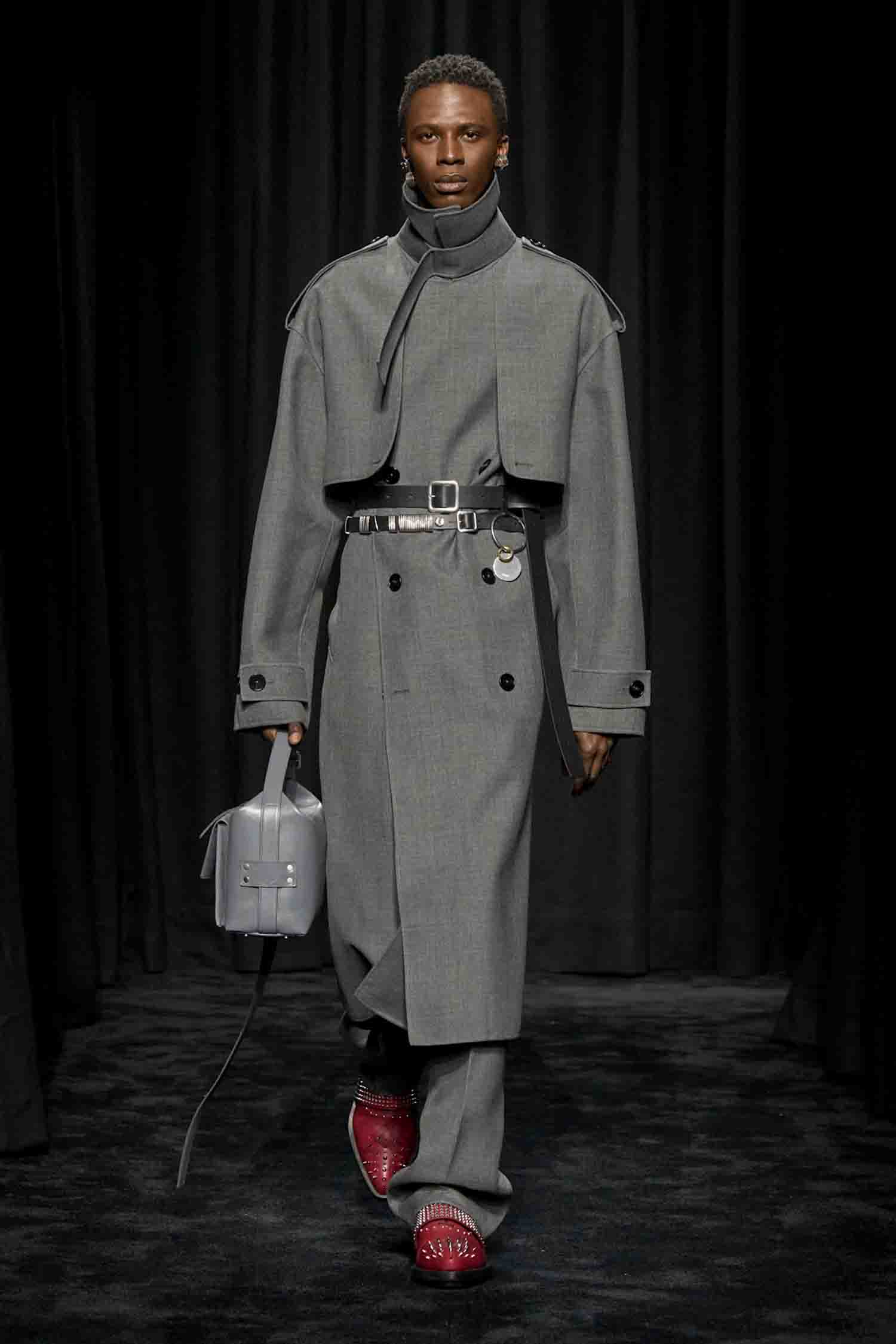 Wool Gabardine Trench Coat