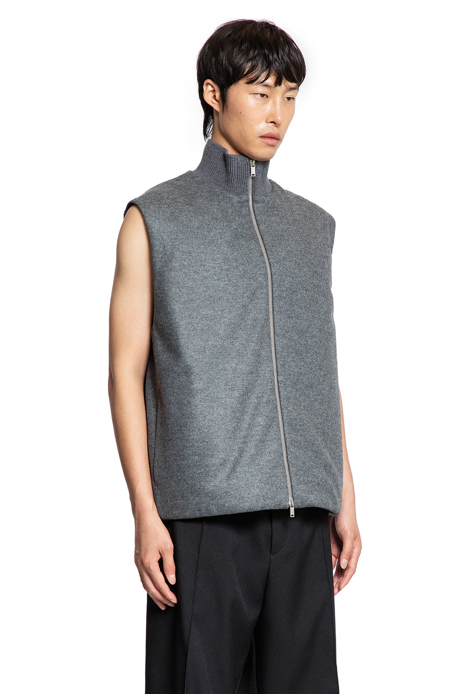 Gilet matelassé en laine Melton