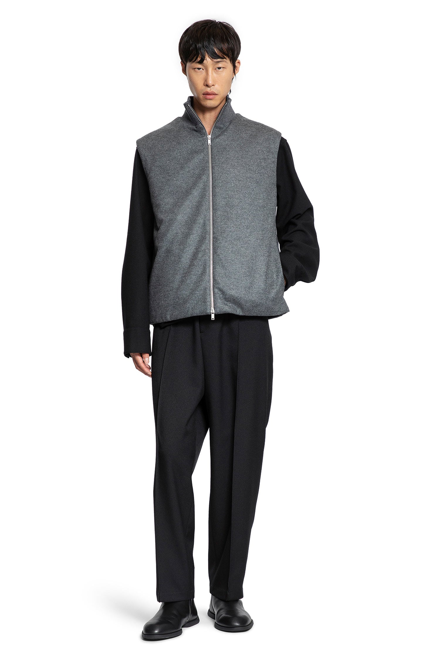 Wool Melton Padded Vest - Antonioli.eu