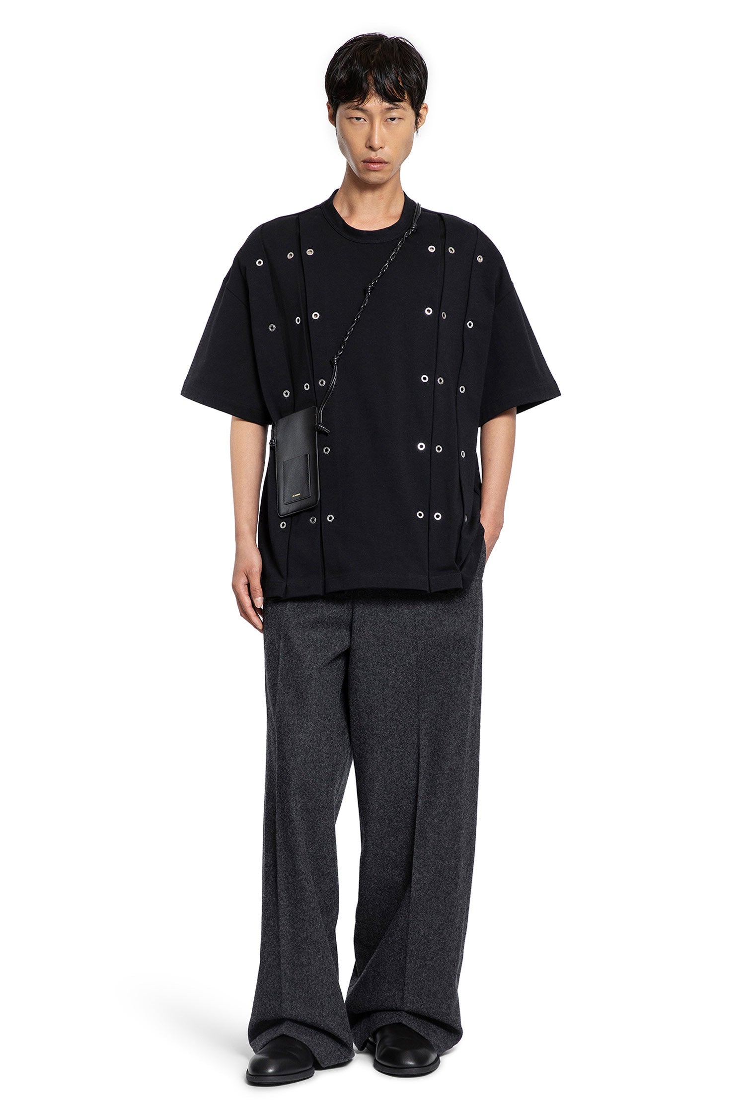 Crewneck T-Shirt with Eyelets - Antonioli.eu