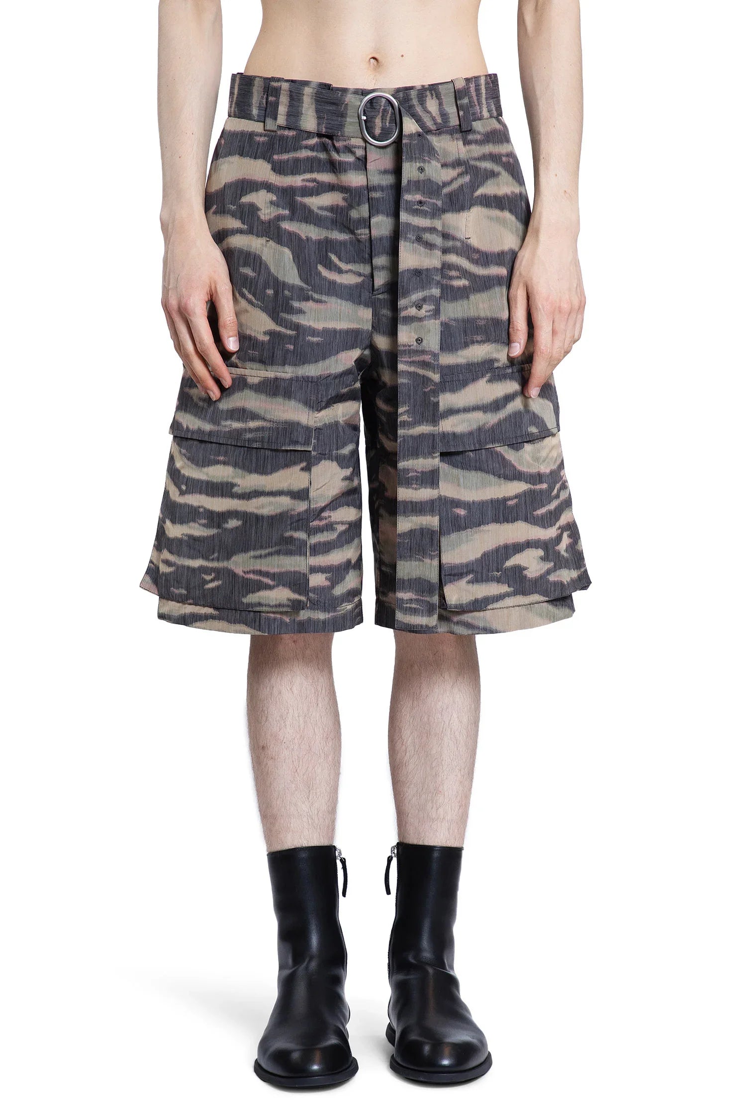 camouflage cargo shorts - Antonioli.eu