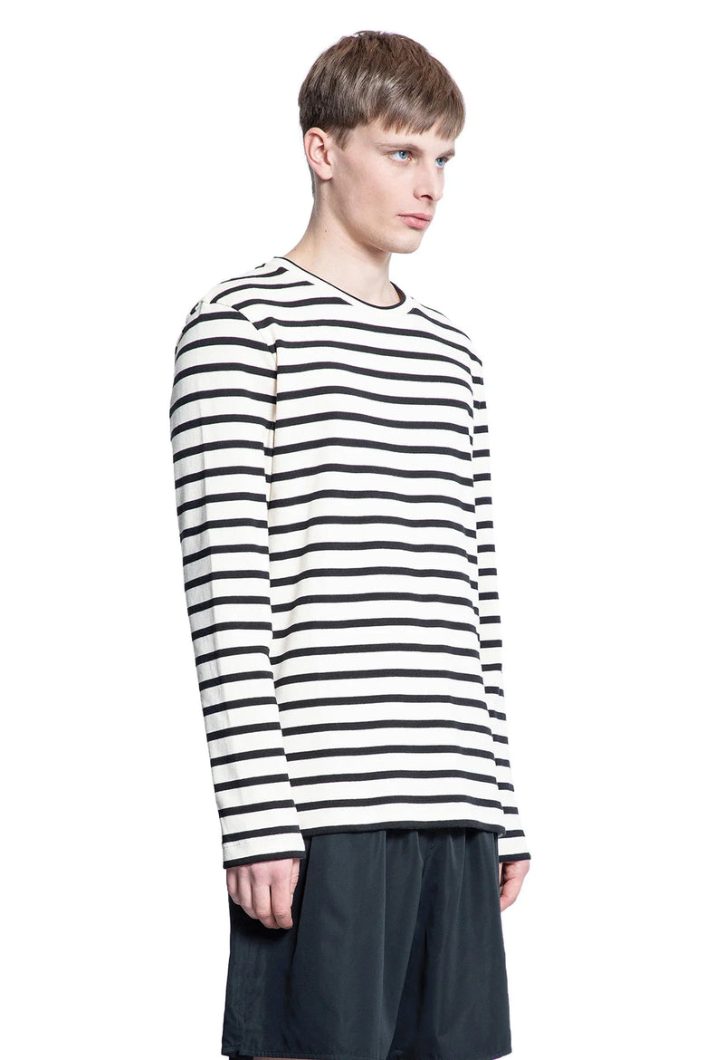 Cotton Jersey Stripe Long Sleeve T-Shirt - Antonioli.eu