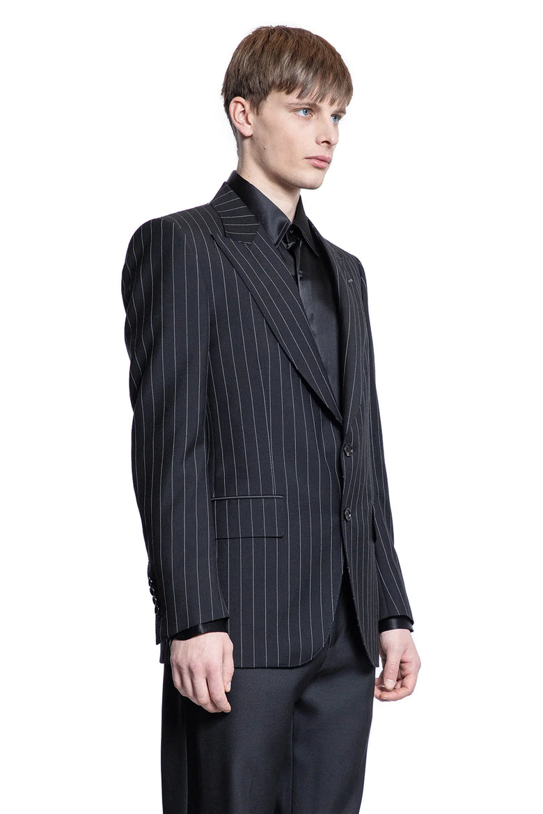 Wool Mohair Pinstriped Blazer - Antonioli.eu