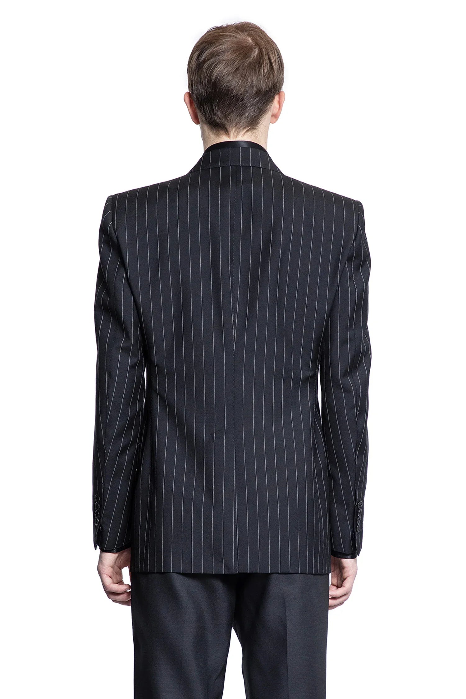 Wool Mohair Pinstriped Blazer - Antonioli.eu
