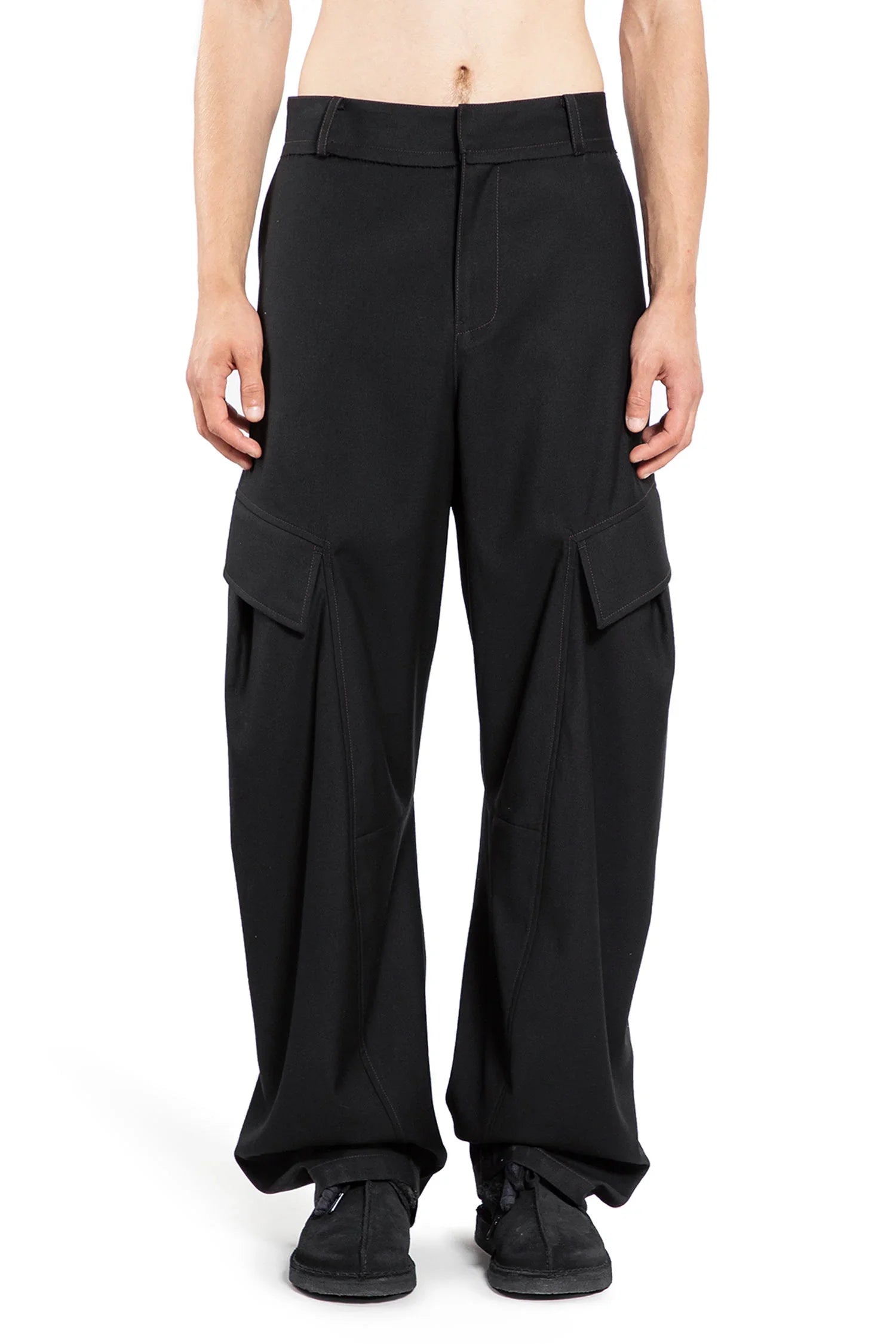 Curved Cargo Trousers - Antonioli.eu