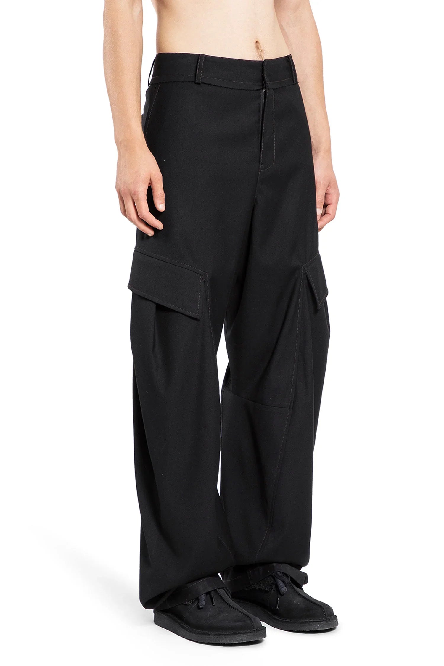 Curved Cargo Trousers - Antonioli.eu