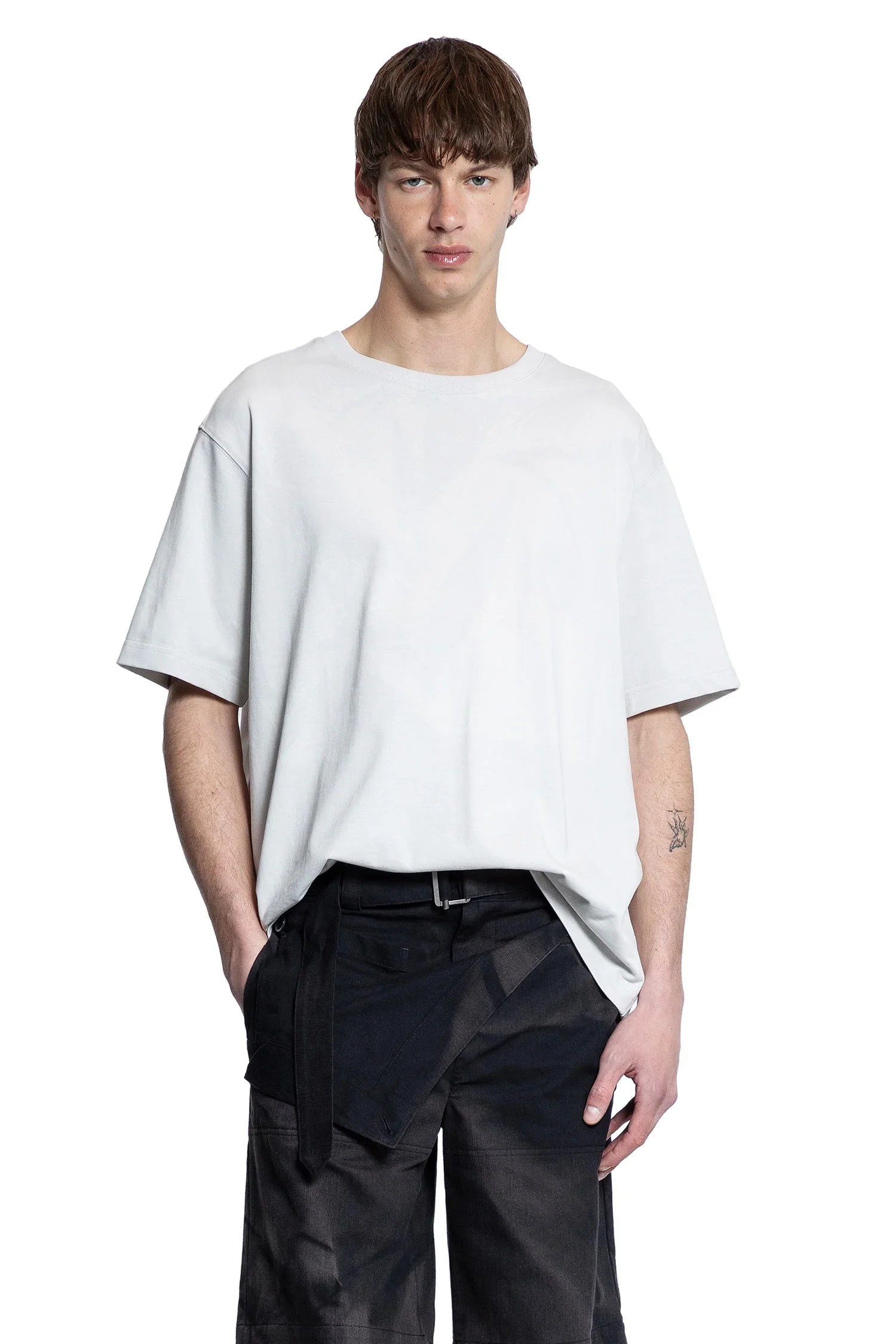 トップス jiyongKim Sun-Bleached Shirt Sun-Bleached Raw Edge Shirt in Off-White – SVRN