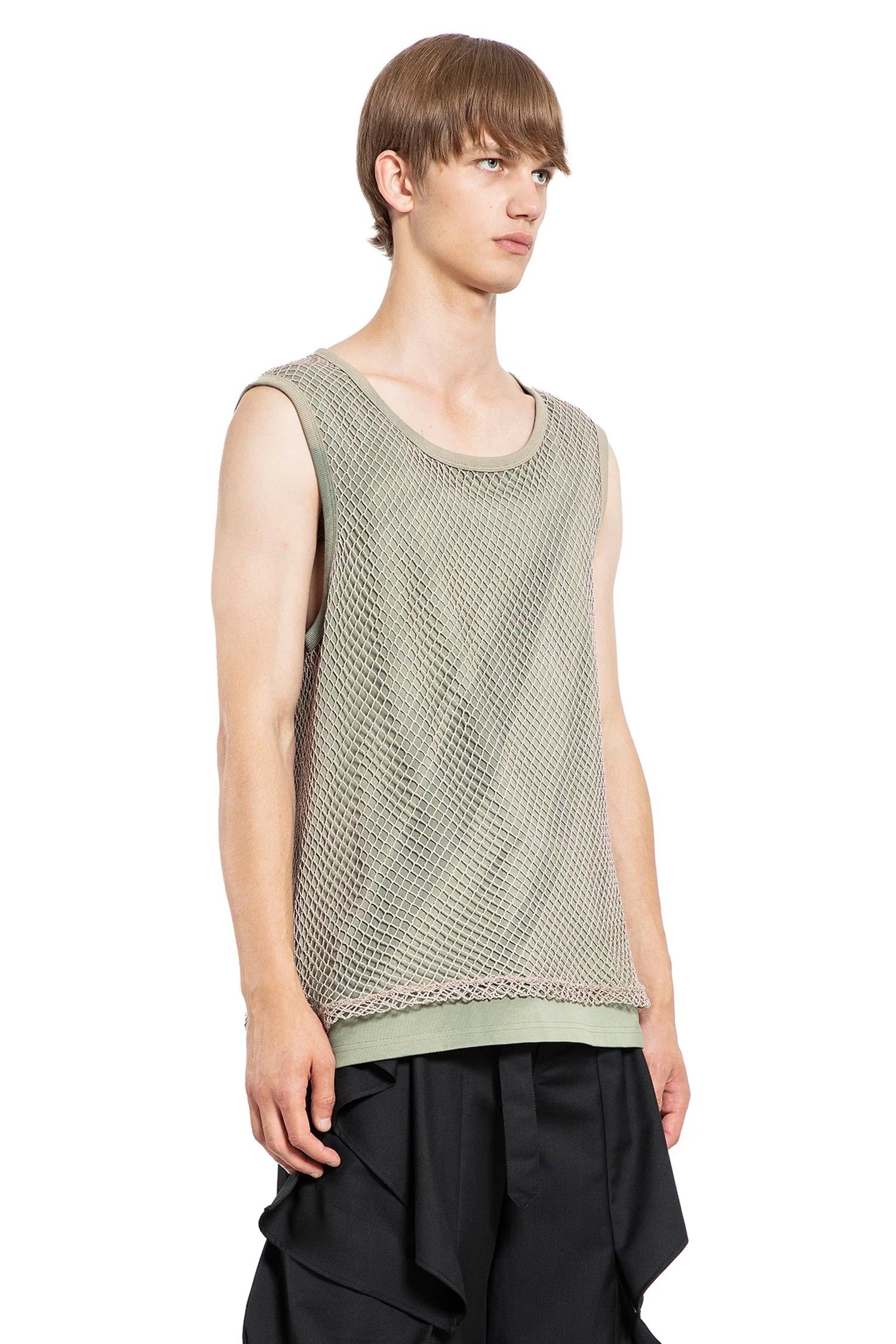 Sunbleached Layered Mesh Tank Top - Antonioli.eu