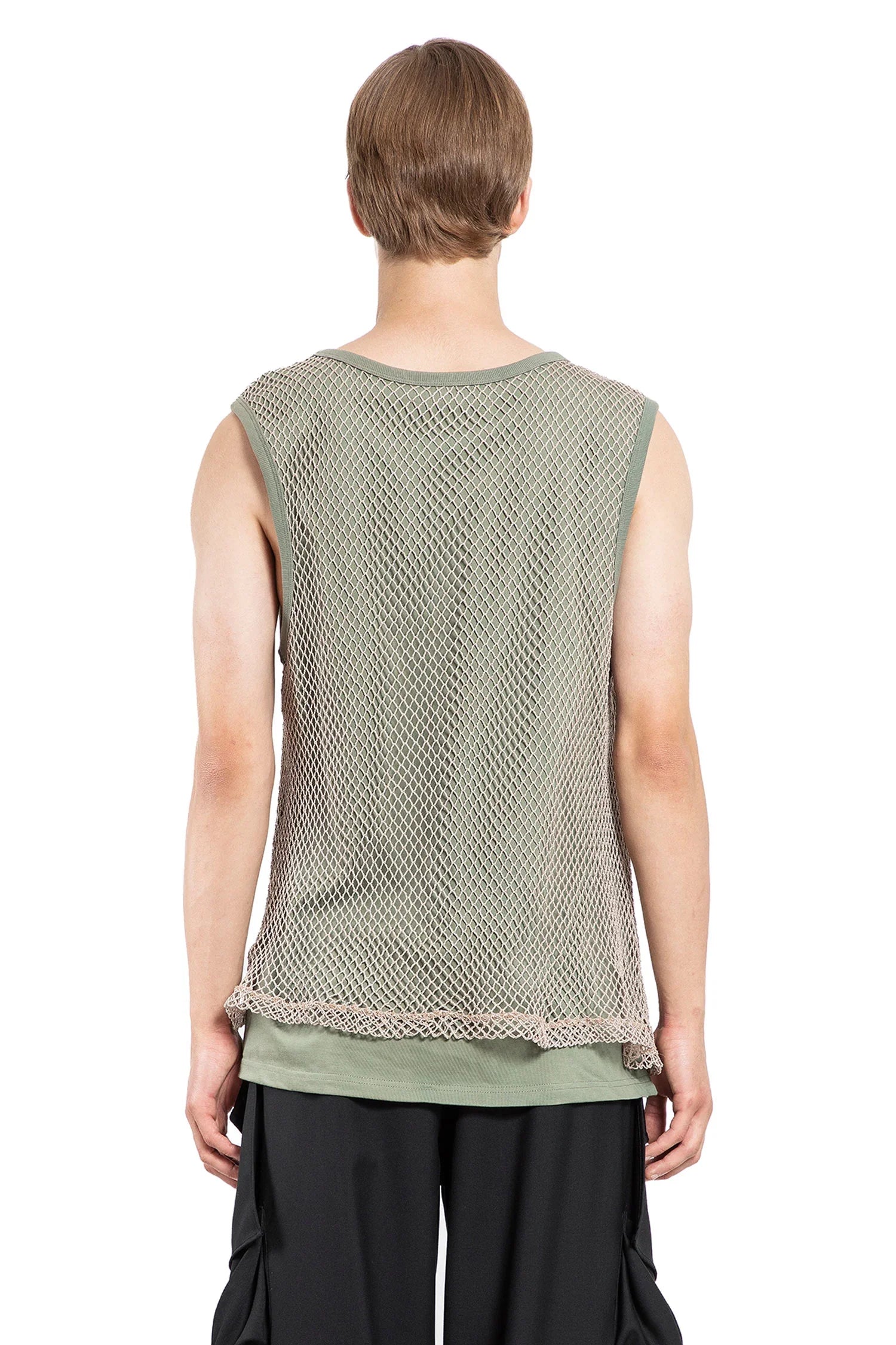 Sunbleached Layered Mesh Tank Top - Antonioli.eu