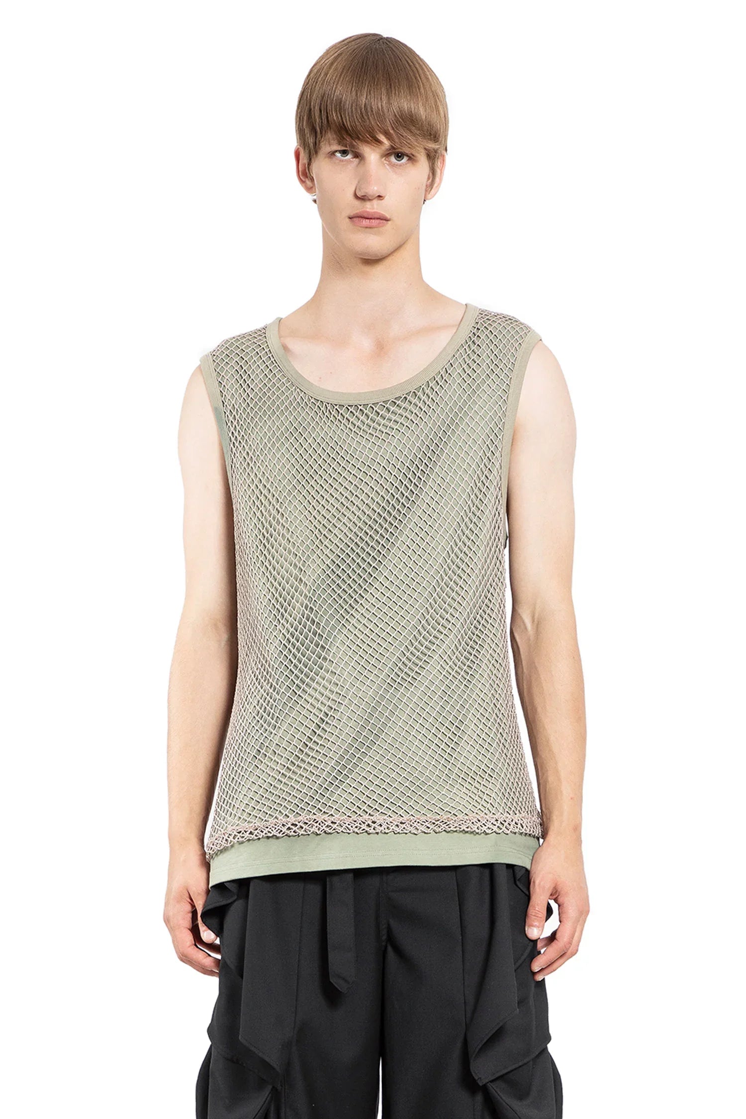 Sunbleached Layered Mesh Tank Top - Antonioli.eu