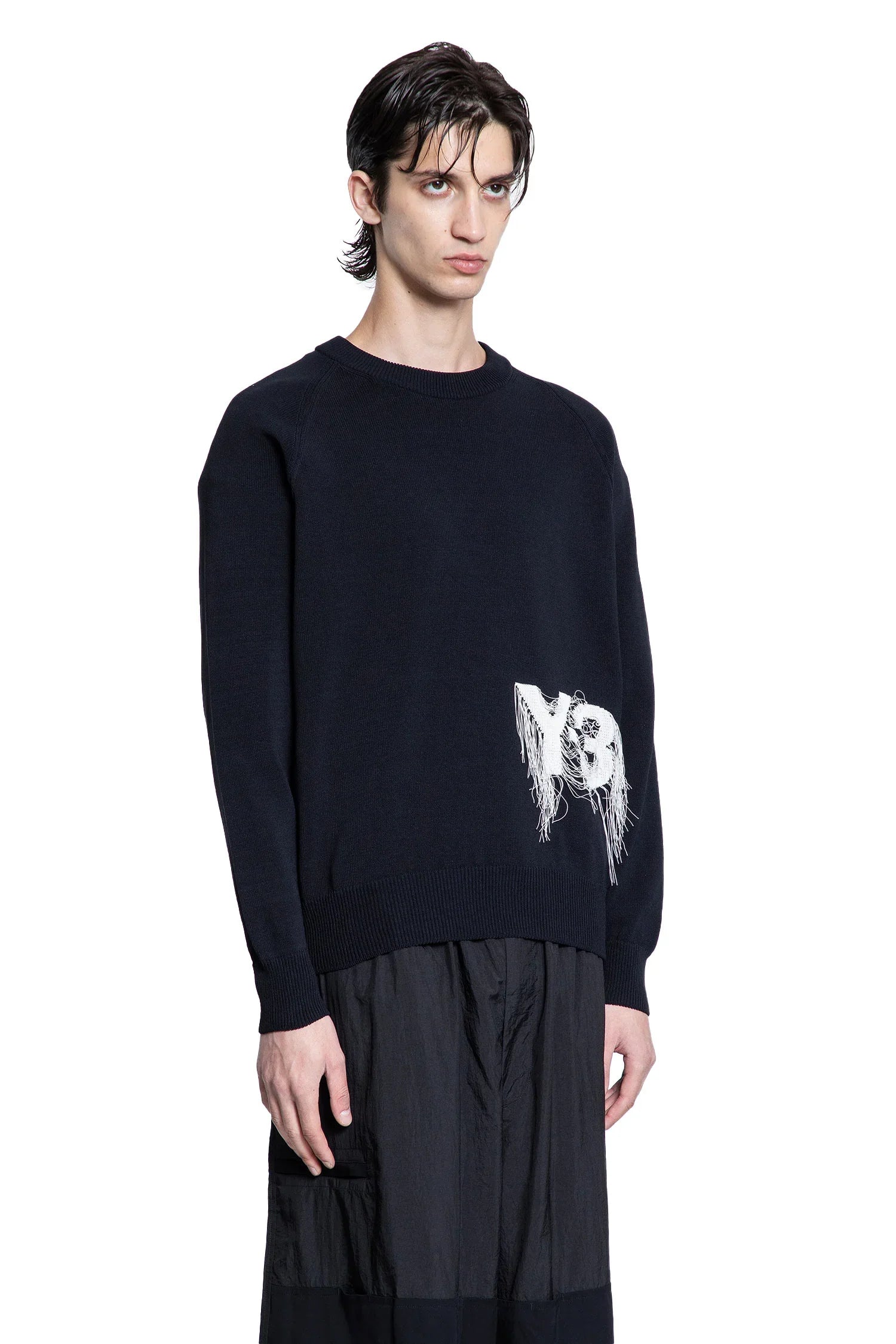 Frayed Logo Sweater - Antonioli.eu