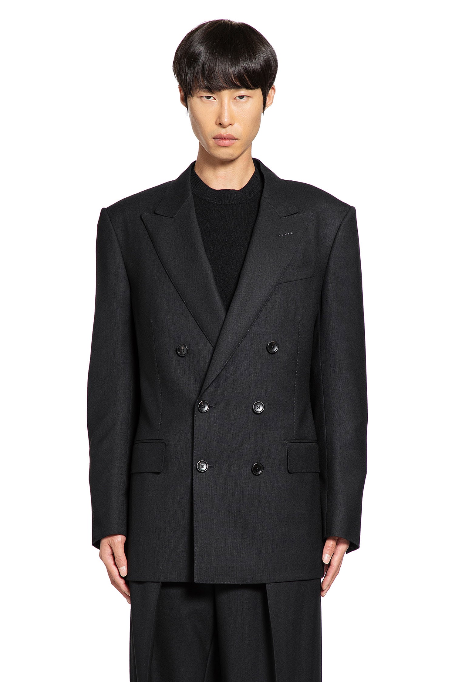 Double-Breasted Blazer in Broken Twill - Antonioli.eu