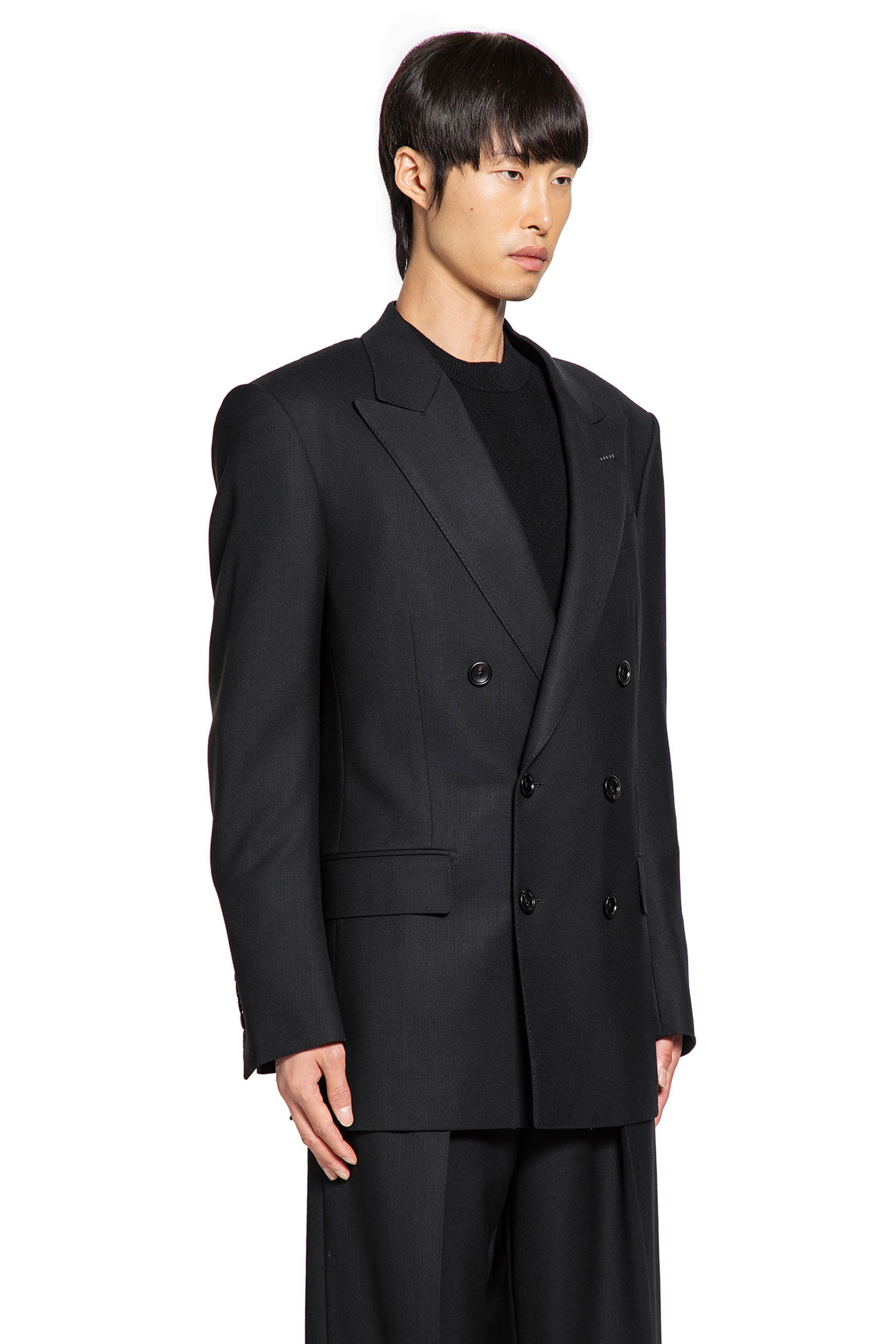 Double-Breasted Blazer in Broken Twill - Antonioli.eu