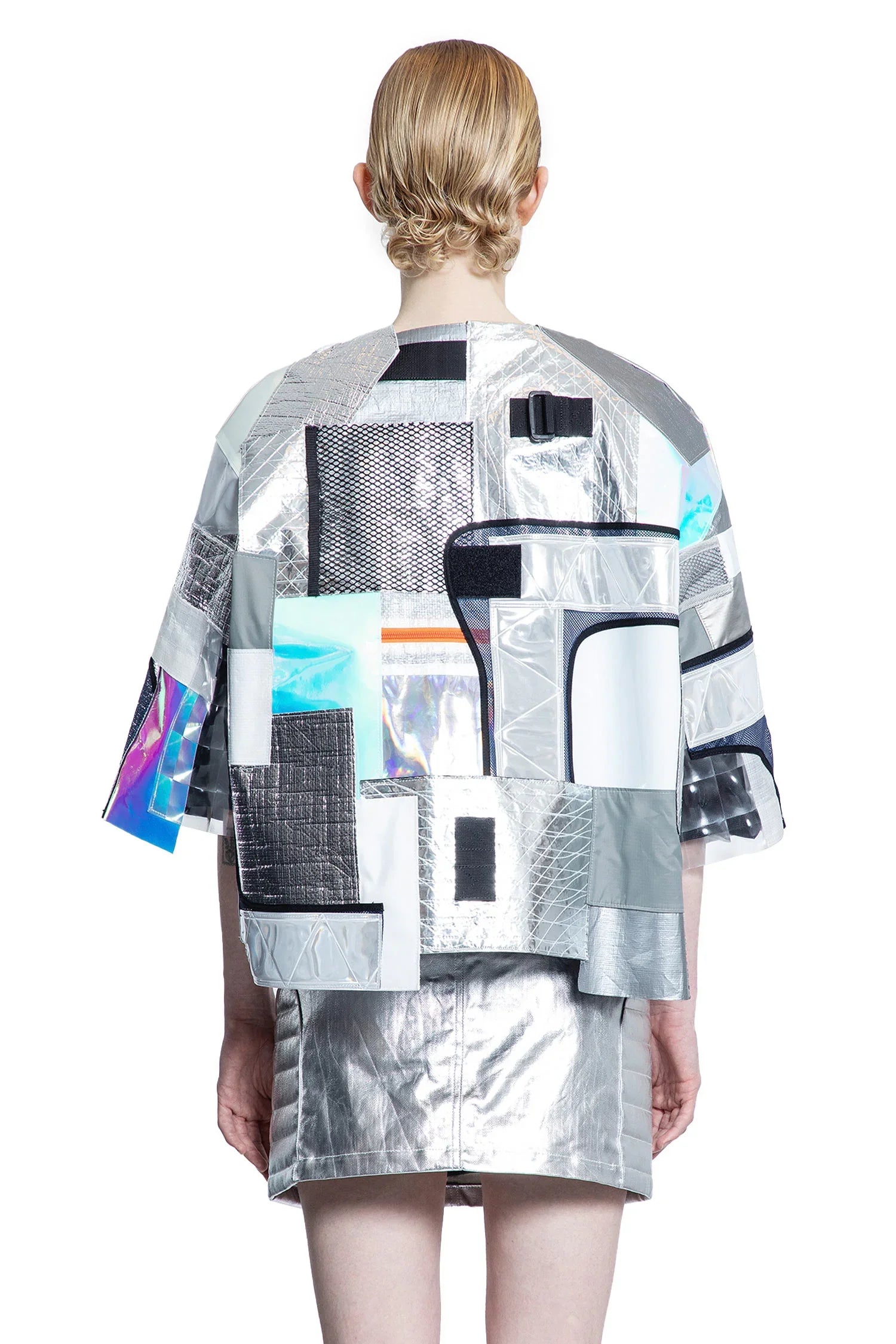 Iridescent Nylon Patchwork Jacket - Antonioli.eu