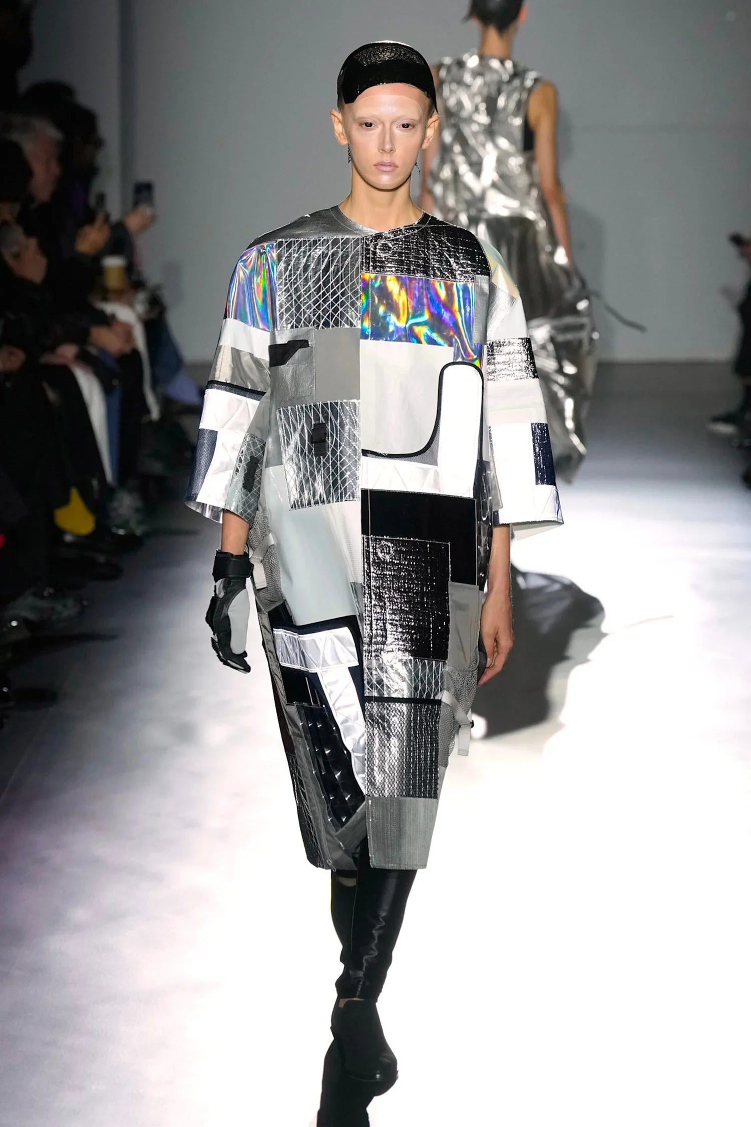 Iridescent Nylon Patchwork Jacket - Antonioli.eu