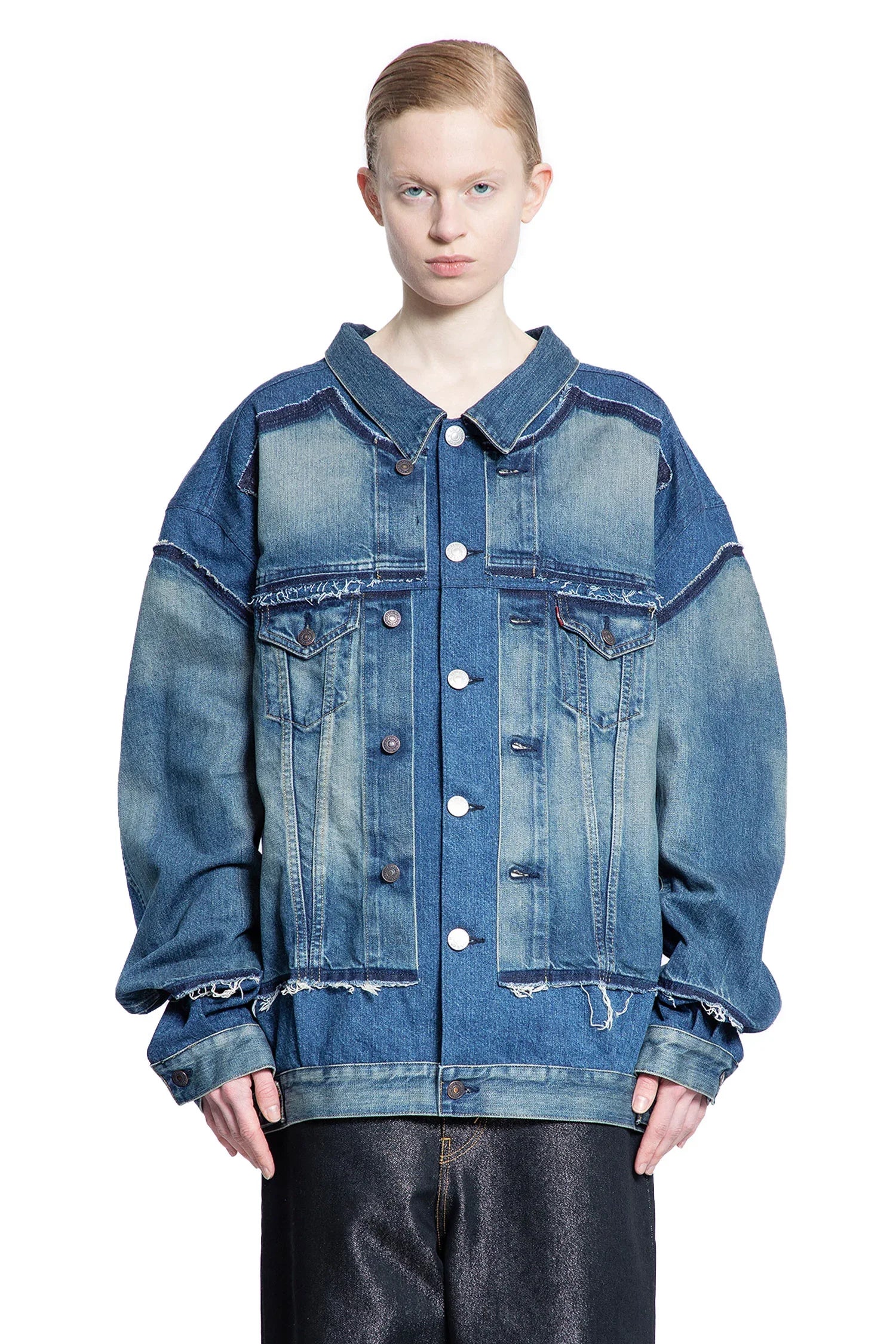 Spliced Denim Jacket - Antonioli.eu