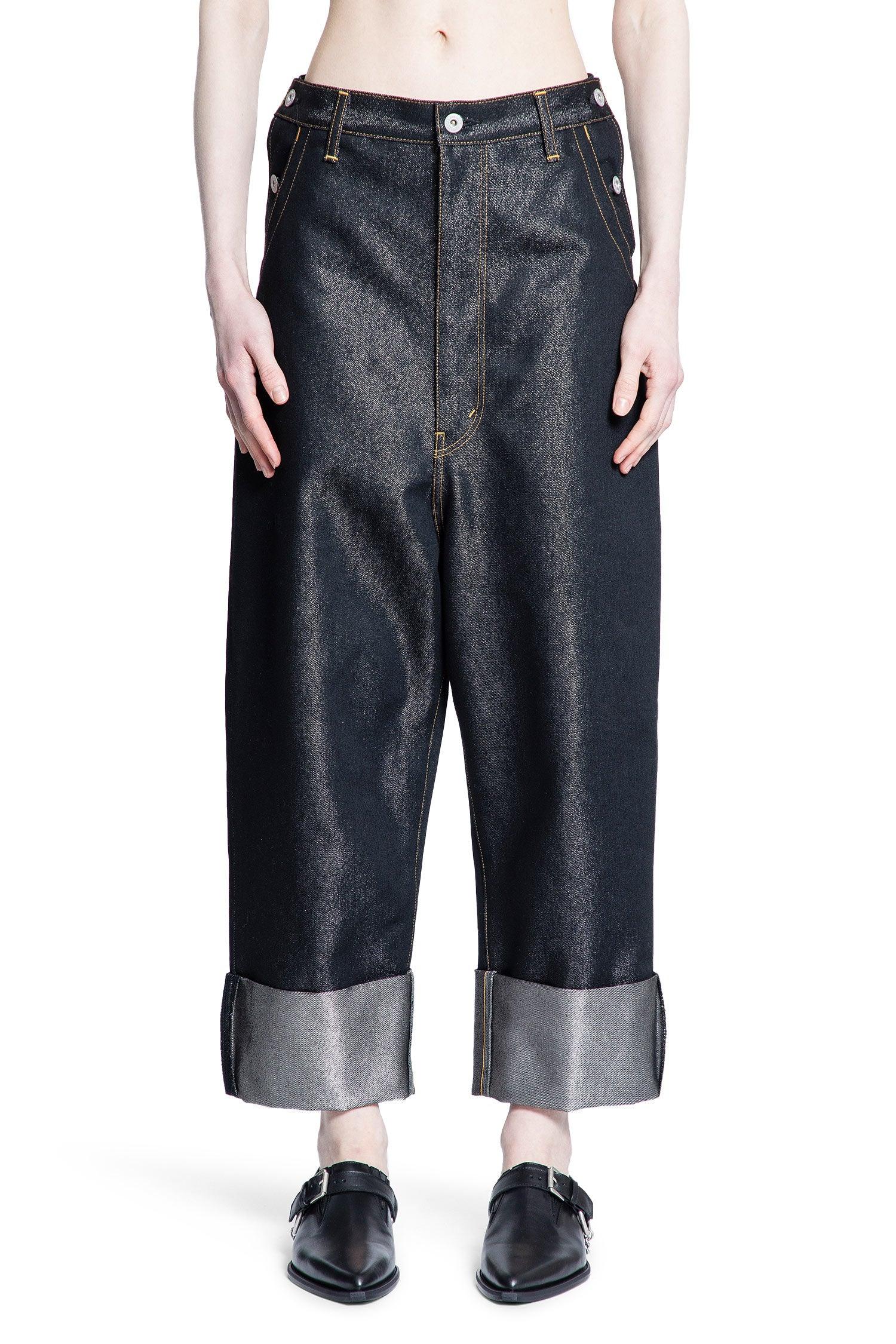 Cotton Cupro Polyester Turn-Up Jeans - Antonioli.eu