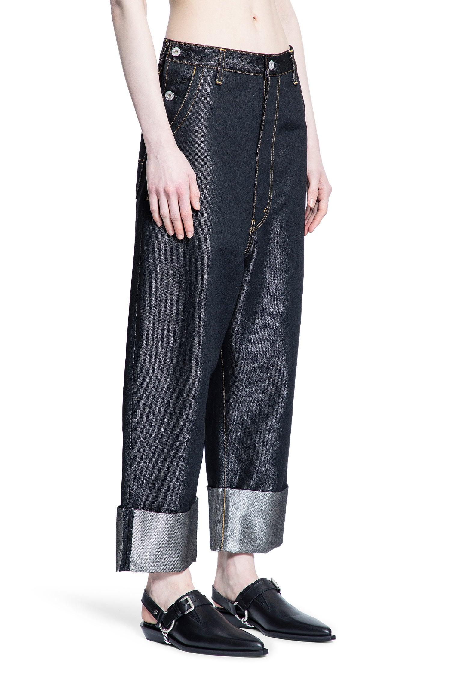 Cotton Cupro Polyester Turn-Up Jeans - Antonioli.eu
